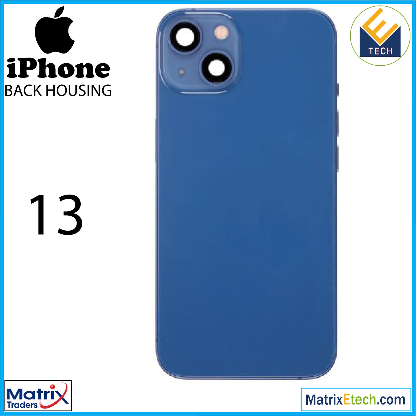 iPhone 13 Back Housing W Small (US Version) (Blue).