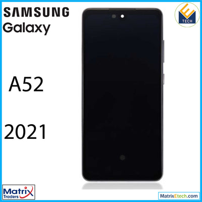 Samsung Galaxy A52 4G (A525  2021) OLED Assembly With Frame (6.46) (Aftermarket Plus) (Awesome Black)