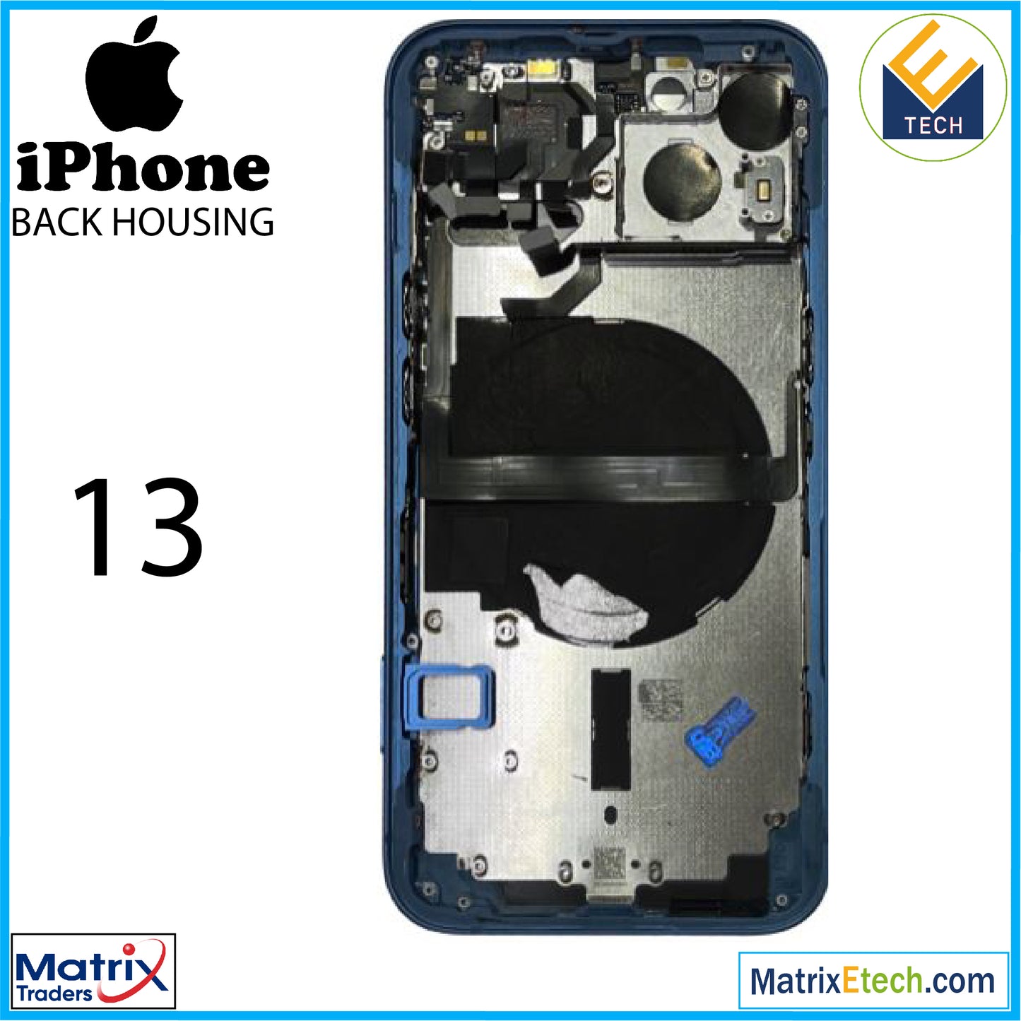 iPhone 13 Back Housing W Small (US Version) (Blue).