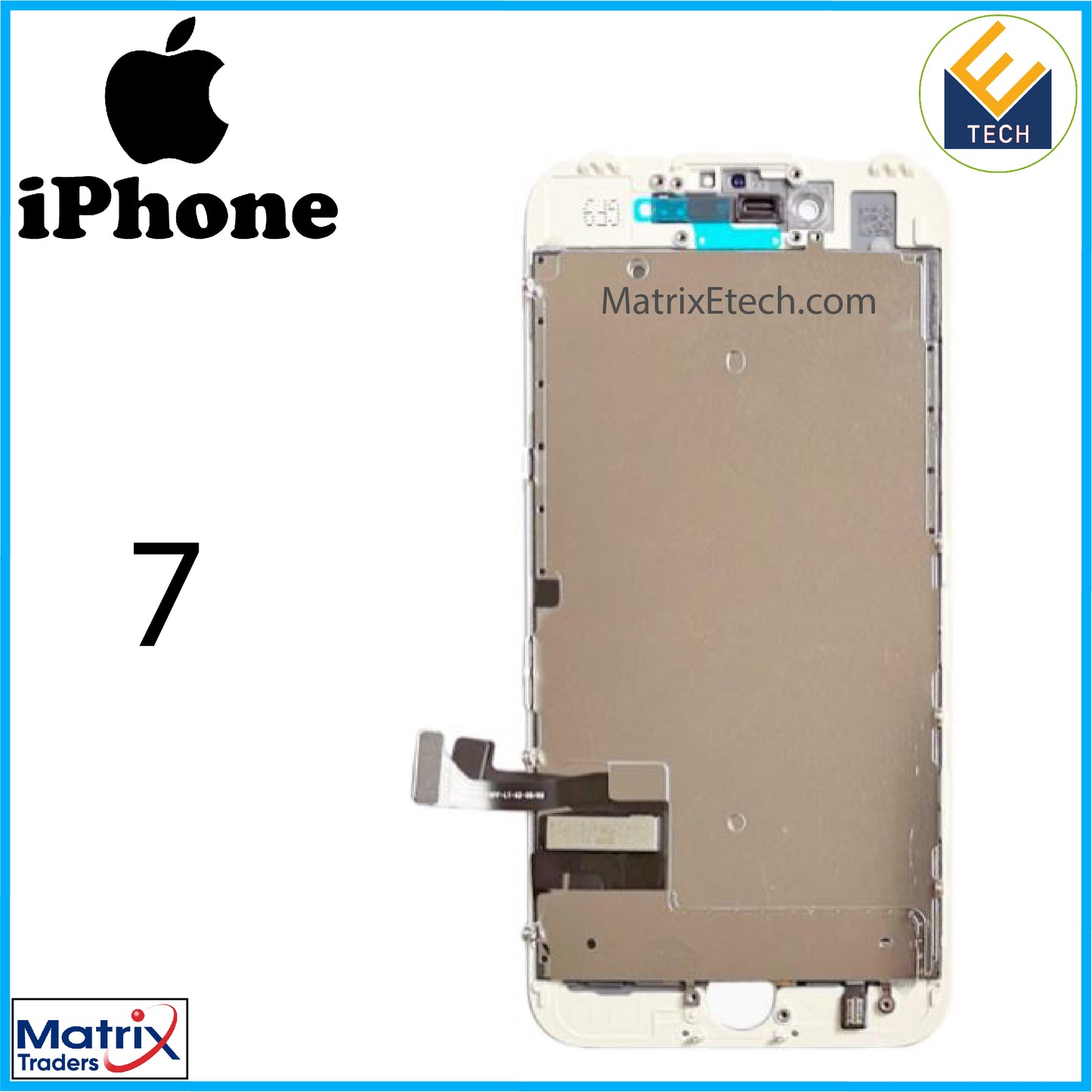 iPhone 7 LCD Screen Replacement Assembly With Steel Plate