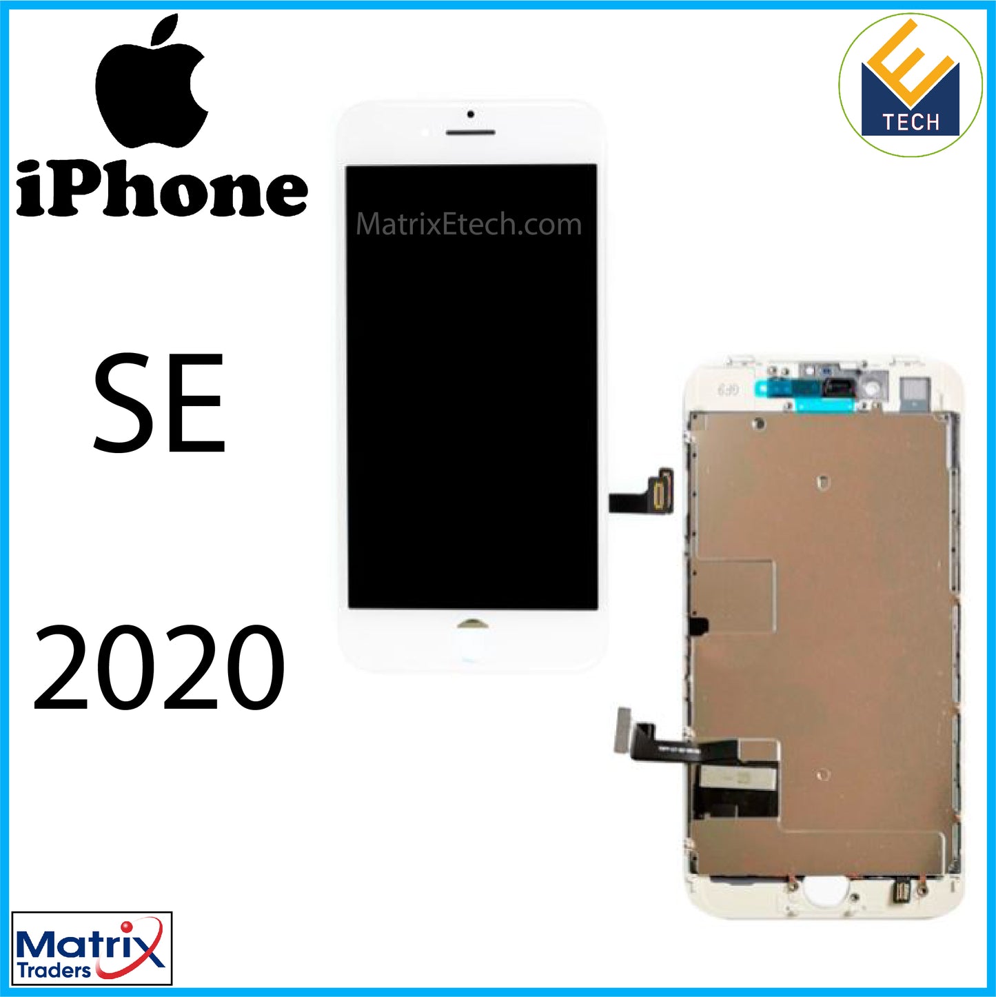 iPhone SE (2020) LCD Assembly With Steel Plate  (Premium)