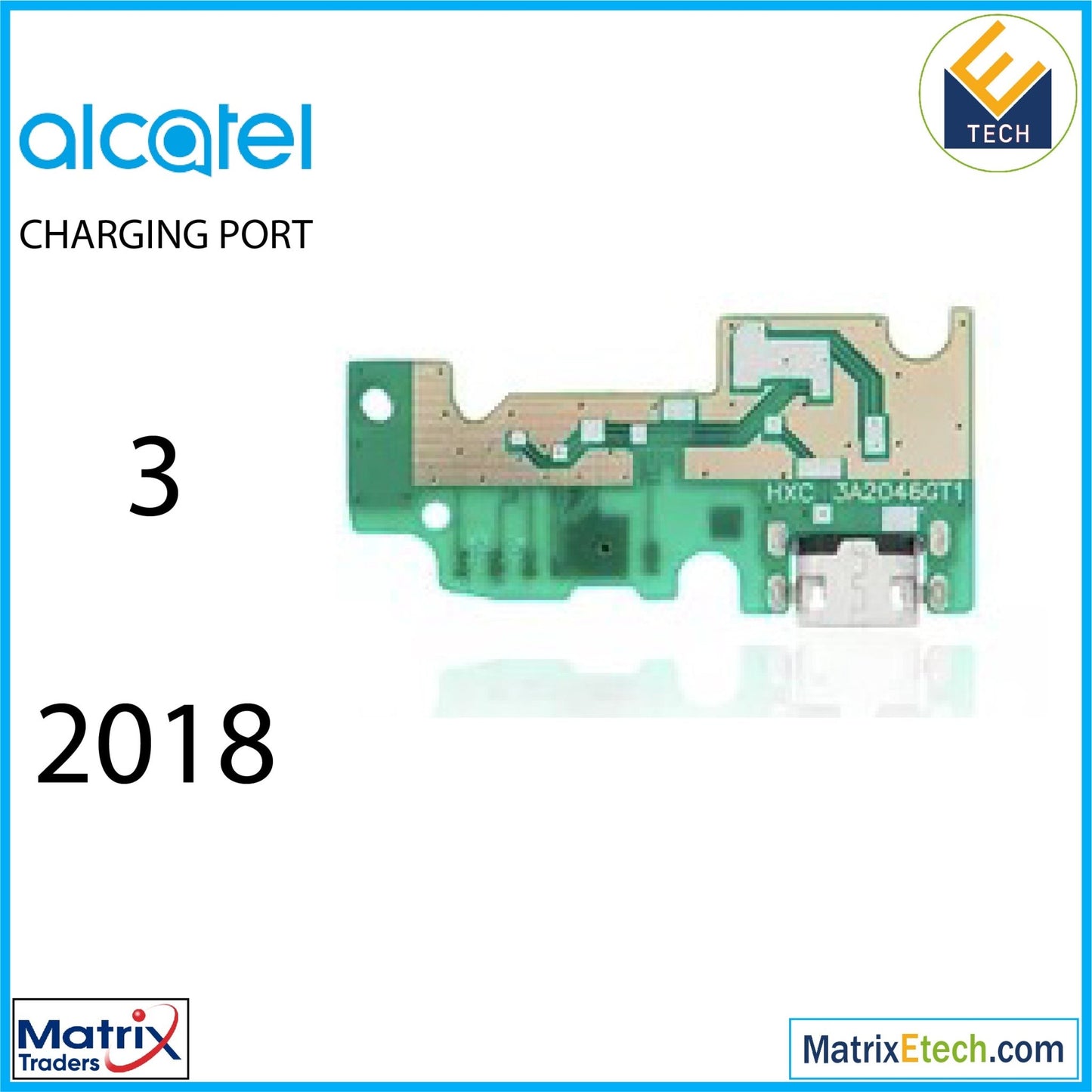 Alcatel 3 (5052 2018) Charging Port With PCB Board (Aftermarket Plus) - Matrix Traders