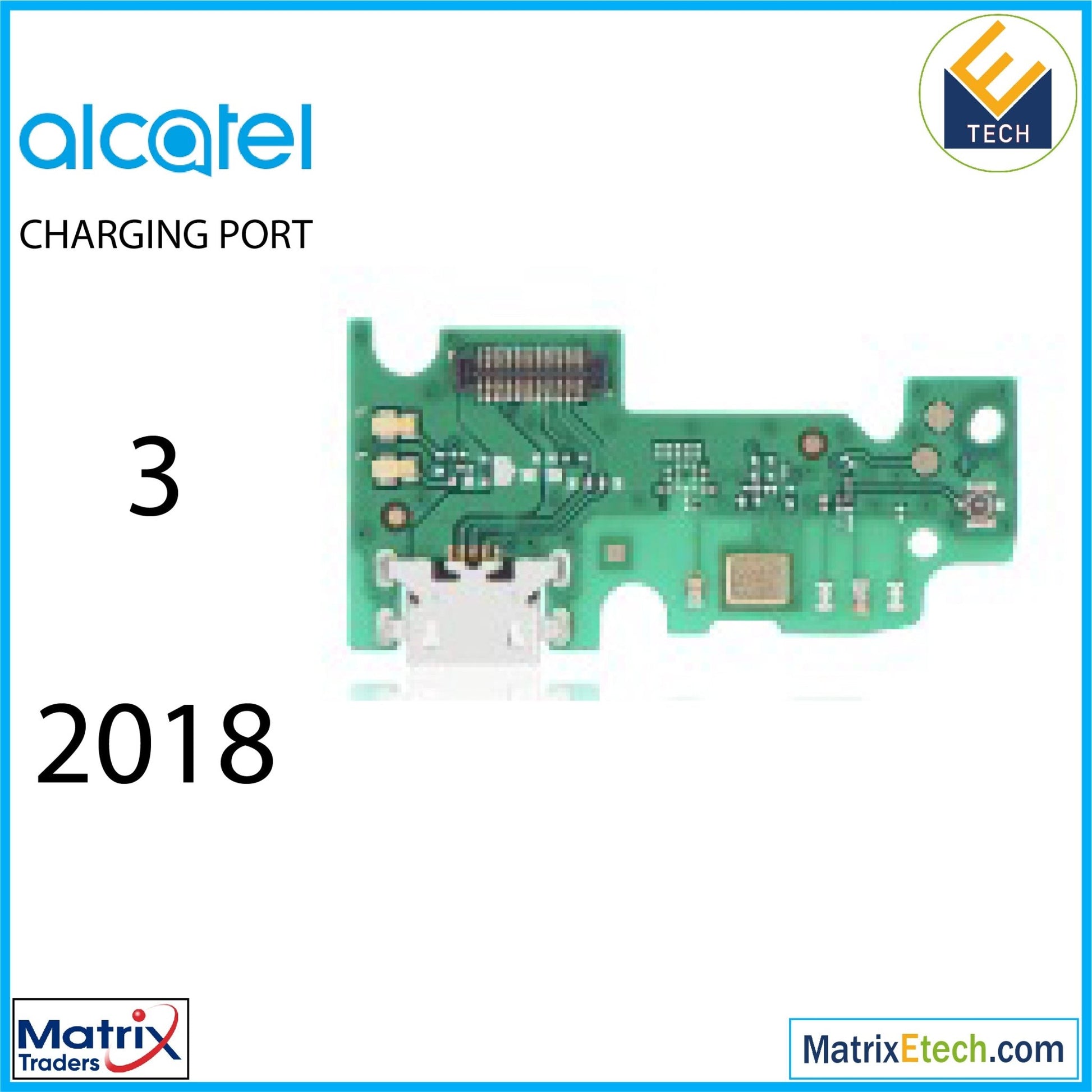 Alcatel 3 (5052 2018) Charging Port With PCB Board (Aftermarket Plus) - Matrix Traders