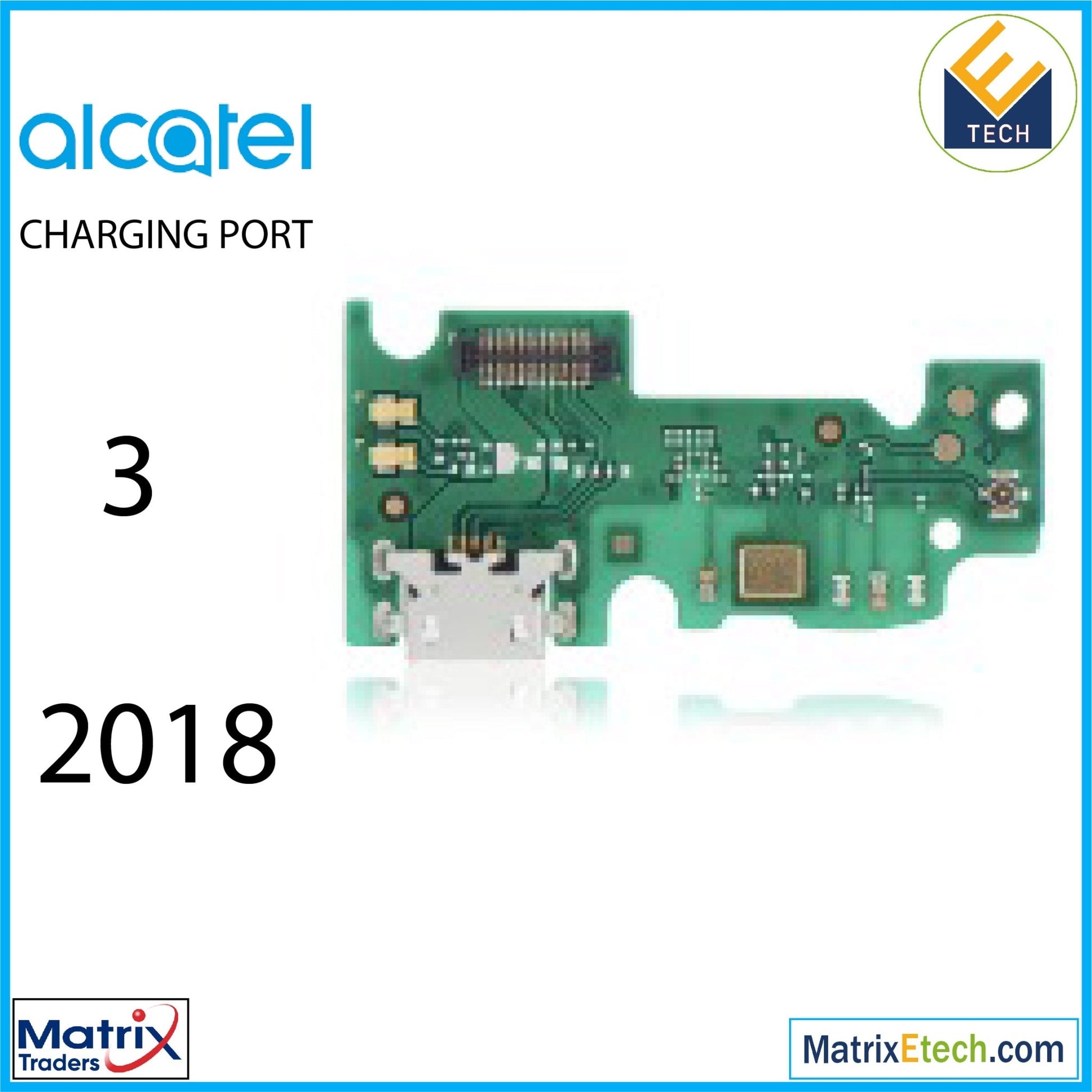 Alcatel 3 (5052 2018) Charging Port With PCB Board (Premium) - Matrix Traders