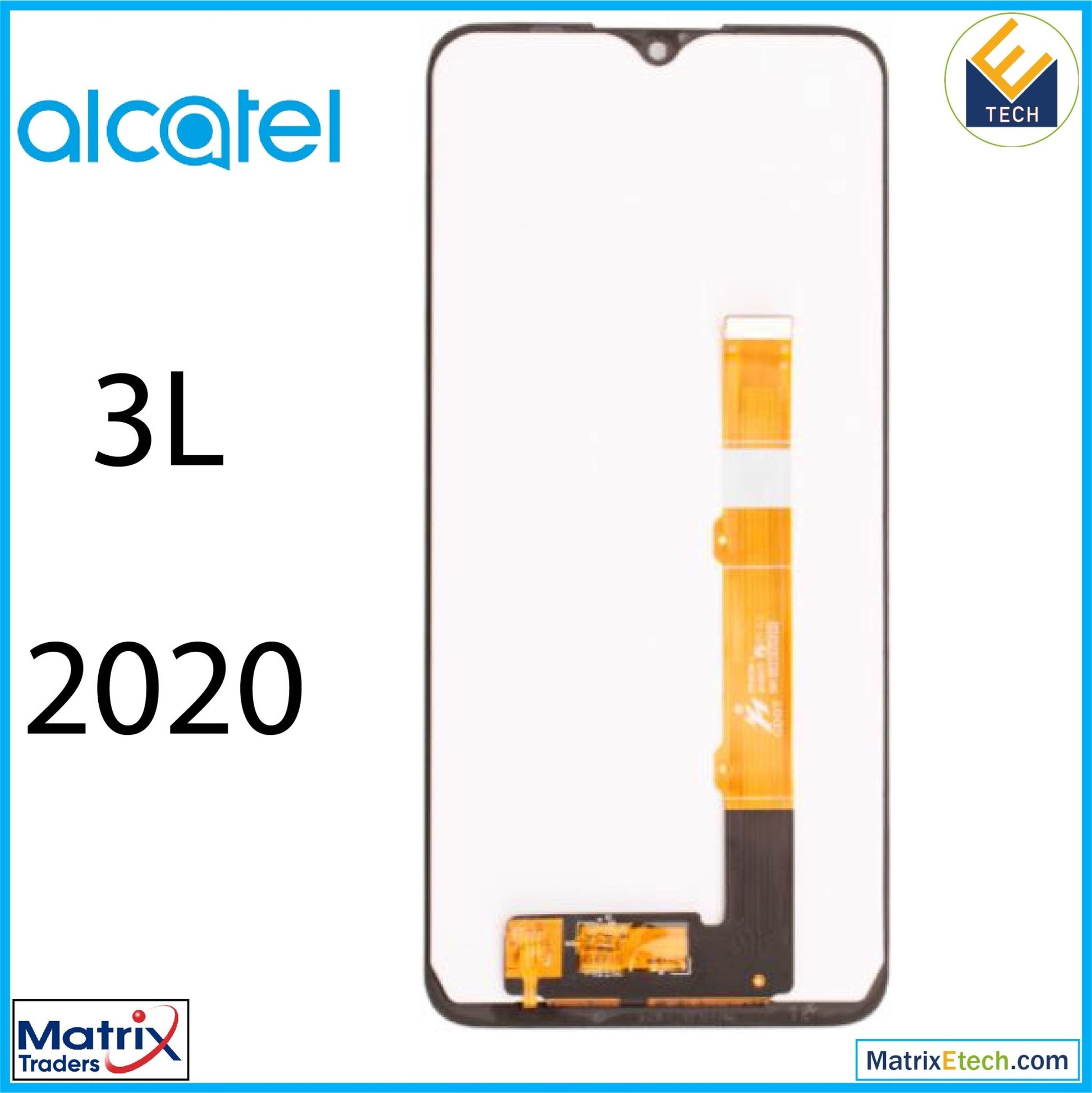 Alcatel 3L (5029 2020) LCD Assembly Without Frame (Refurbished) (All Colors) - Matrix Traders