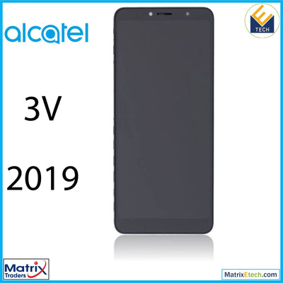 Alcatel 3V (5032 2019) LCD Assembly With Frame (Refurbished) (Elegant Black) - Matrix Traders