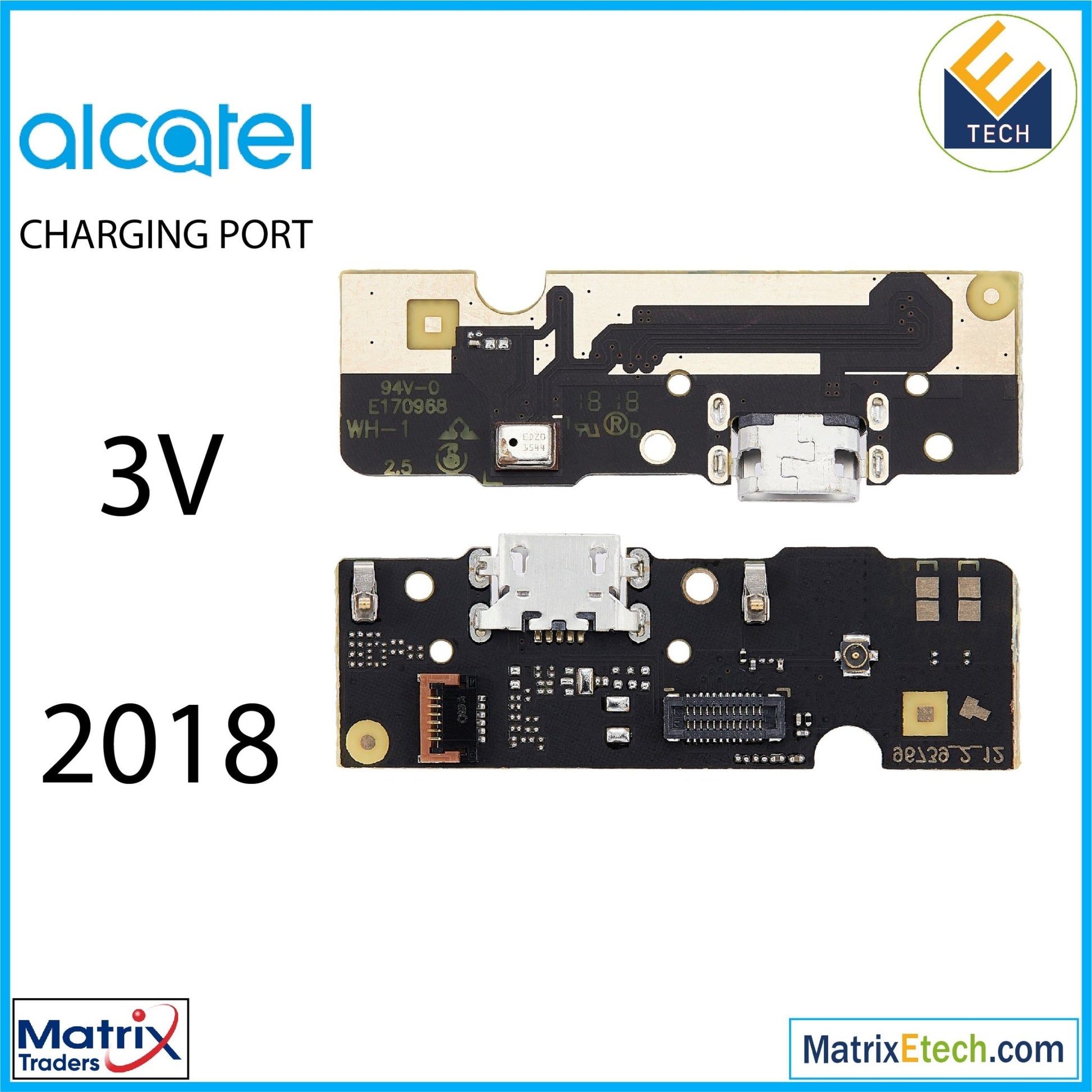 Alcatel 3V (5099 2018) Charging Port With PCB Board (Aftermarket Plus) - Matrix Traders