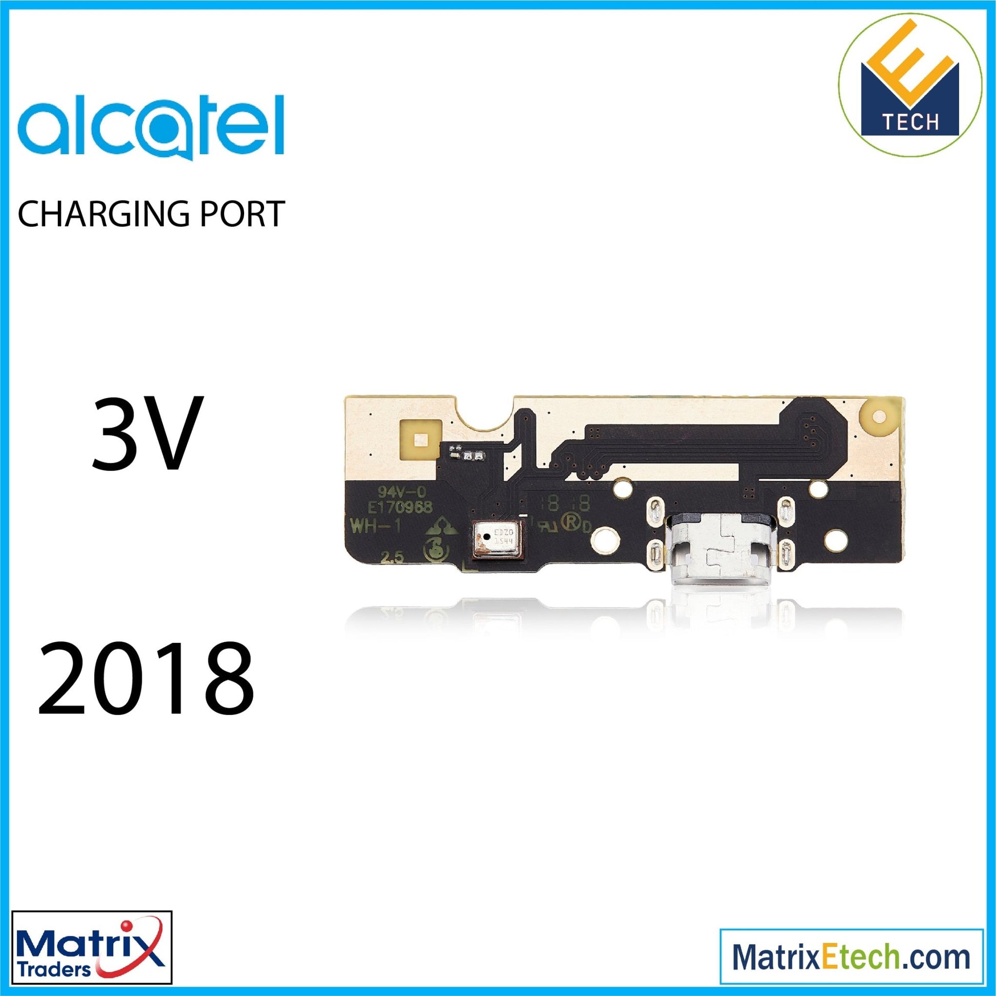 Alcatel 3V (5099 2018) Charging Port With PCB Board (Aftermarket Plus) - Matrix Traders