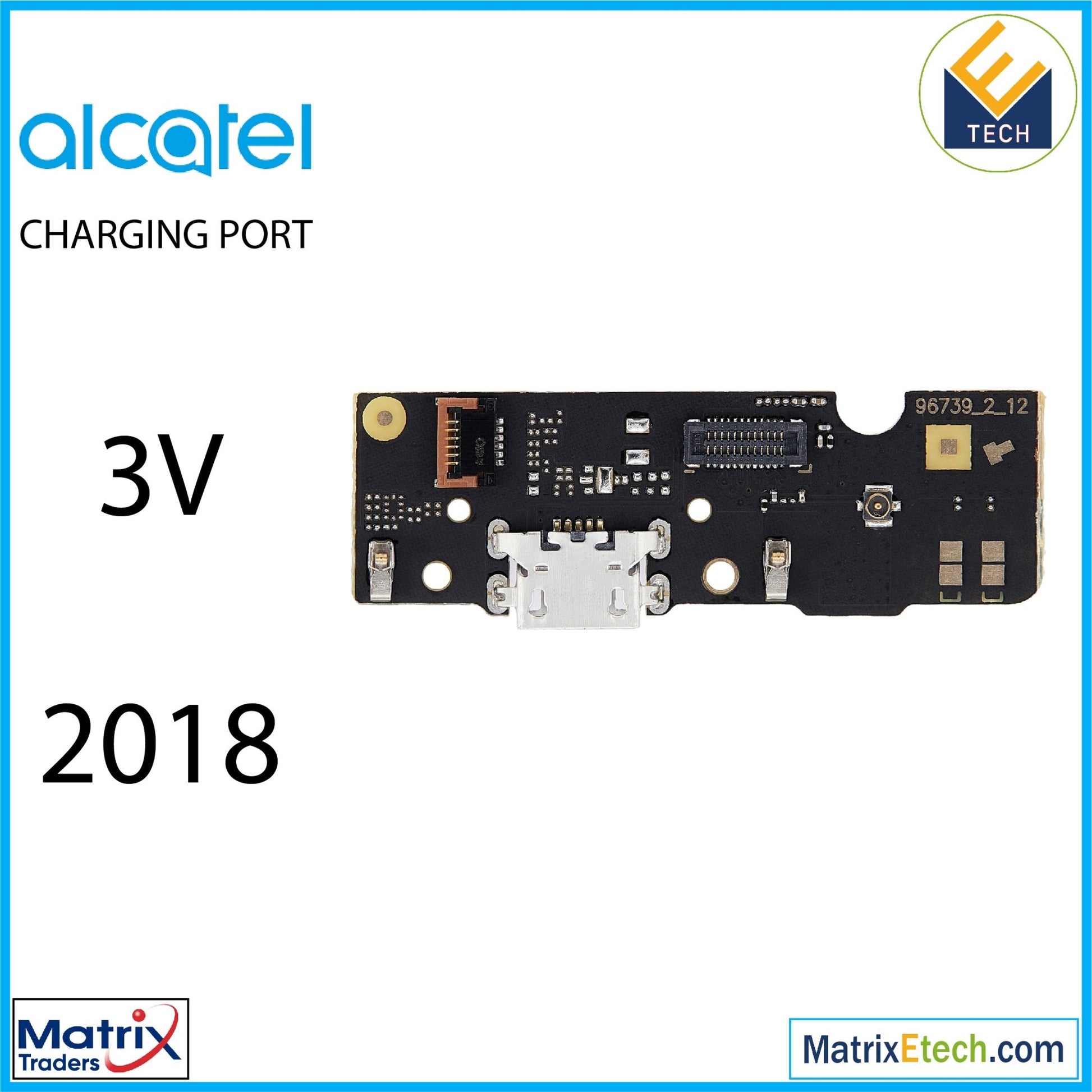 Alcatel 3V (5099 2018) Charging Port With PCB Board (Aftermarket Plus) - Matrix Traders