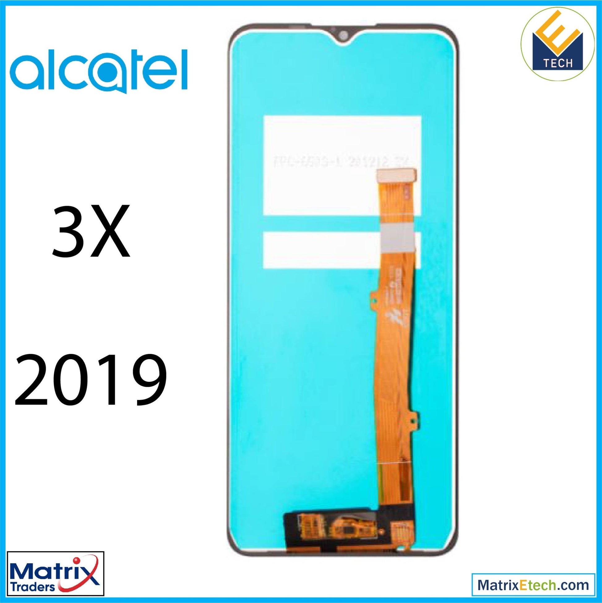 Alcatel 3X (5048 2019) LCD Assembly Without Frame (Refurbished) (All Colors) - Matrix Traders