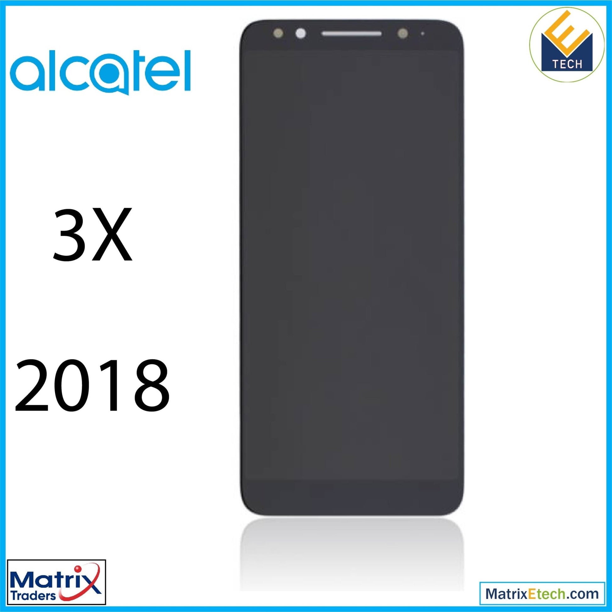 Alcatel 3x (5058 2018) LCD Assembly Without Frame (Refurbished) (All Colors) - Matrix Traders