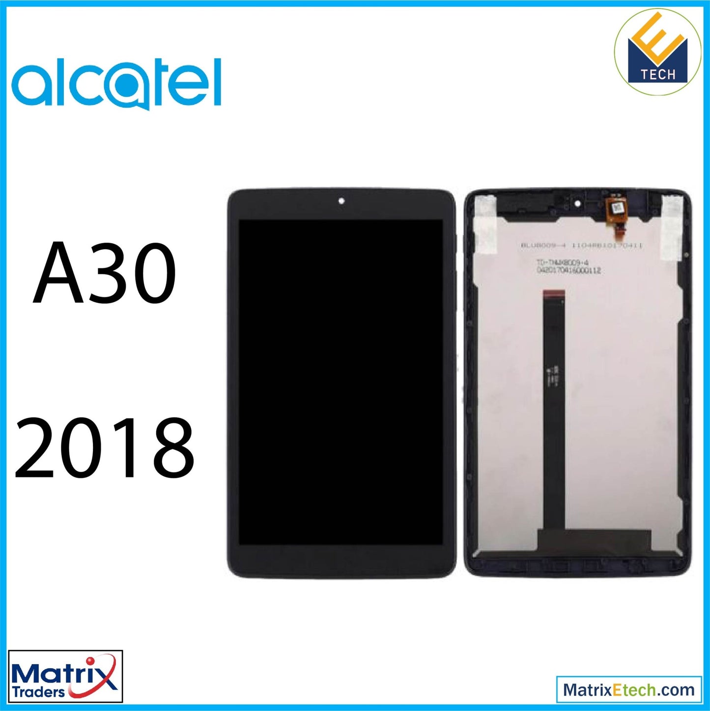 Alcatel A30 (9024W 2018) LCD Assembly Without Frame - Matrix Traders