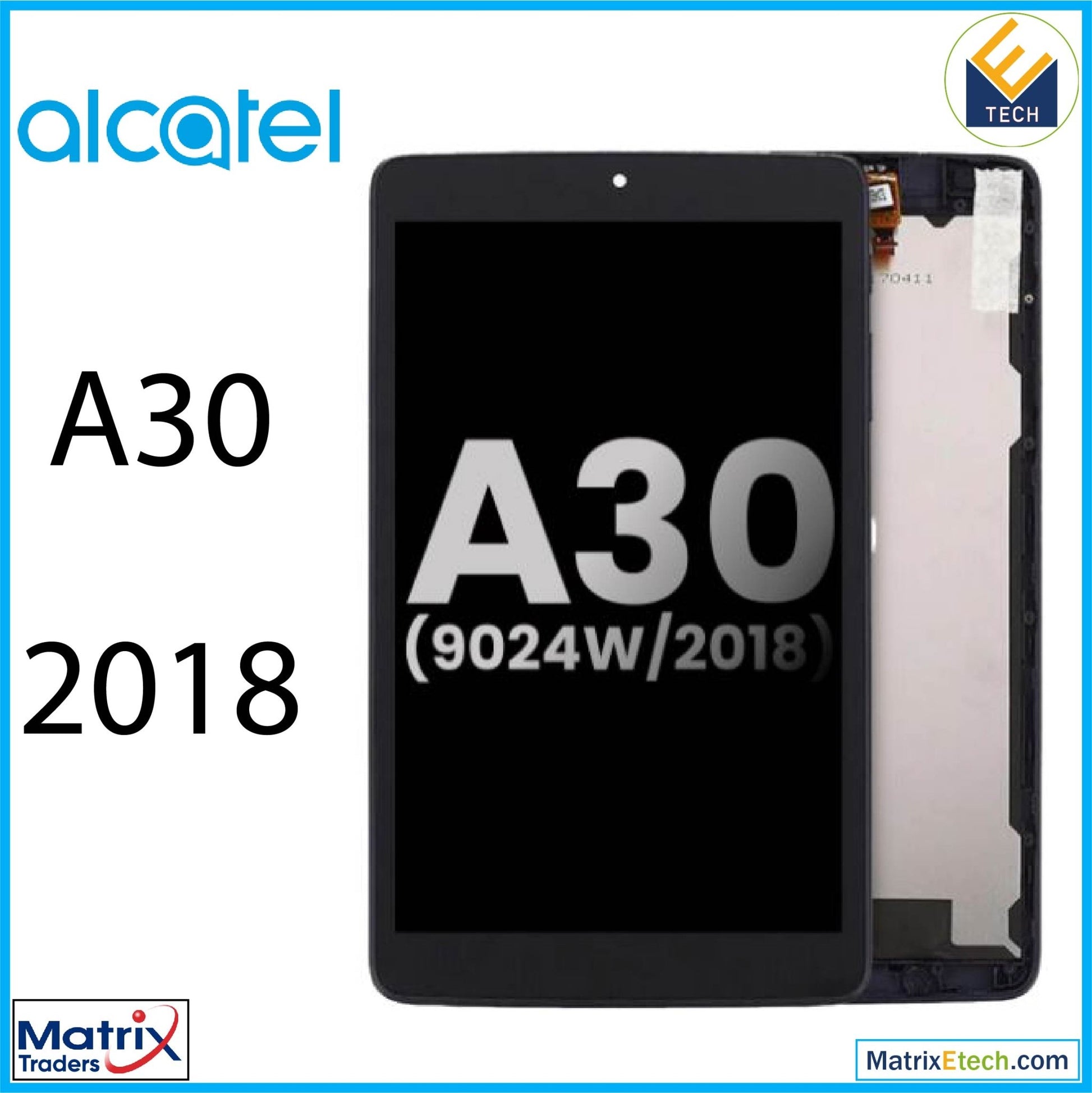 Alcatel A30 (9024W 2018) LCD Assembly Without Frame - Matrix Traders