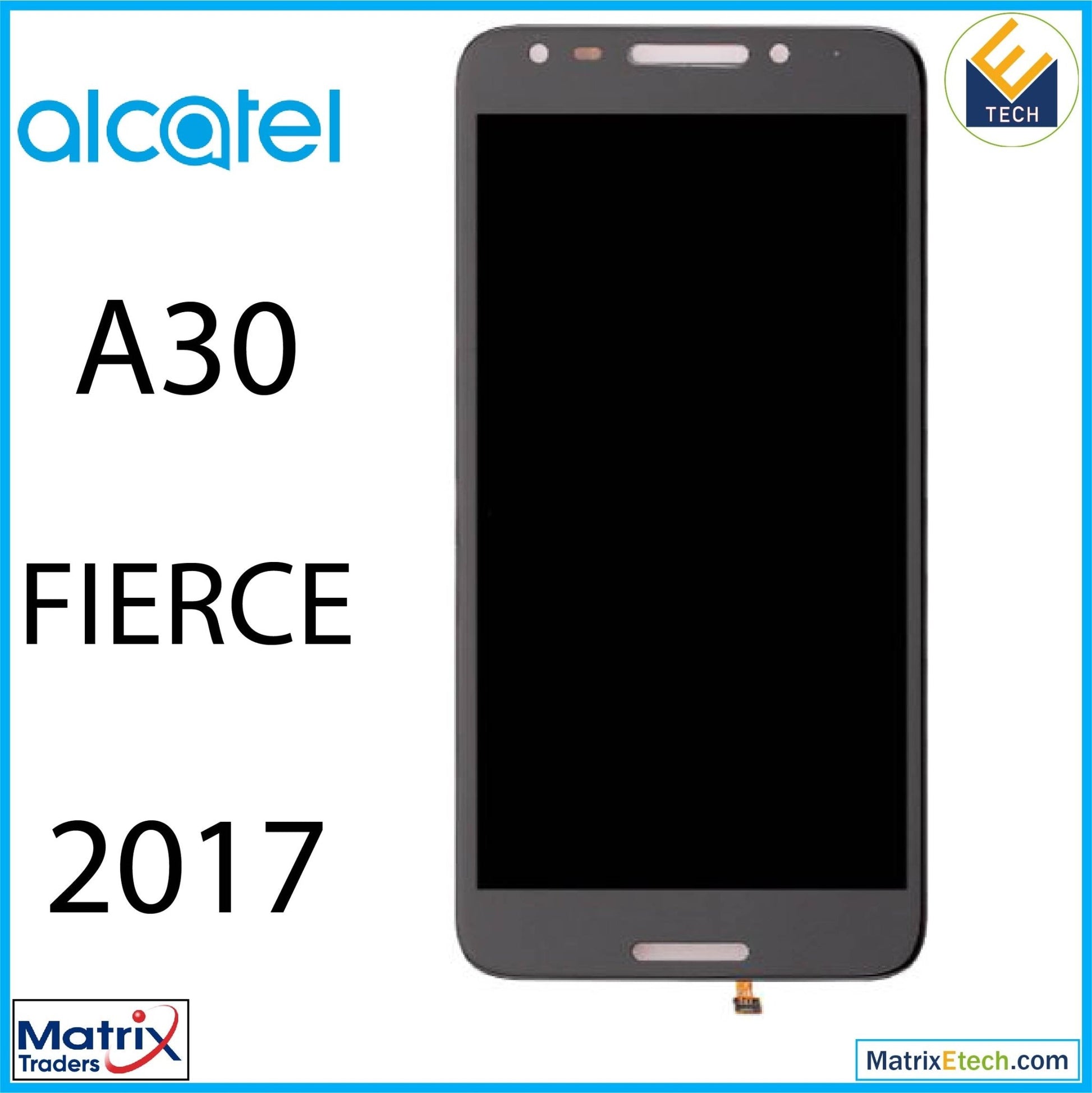 Alcatel A30 Fierce (5049 2017) LCD Assembly Without Frame (Refurbished) (All Colors) - Matrix Traders