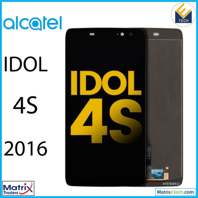 Alcatel Idol 4S (607O 2016) OLED Assembly Without Frame (Refurbished) (Black) - Matrix Traders