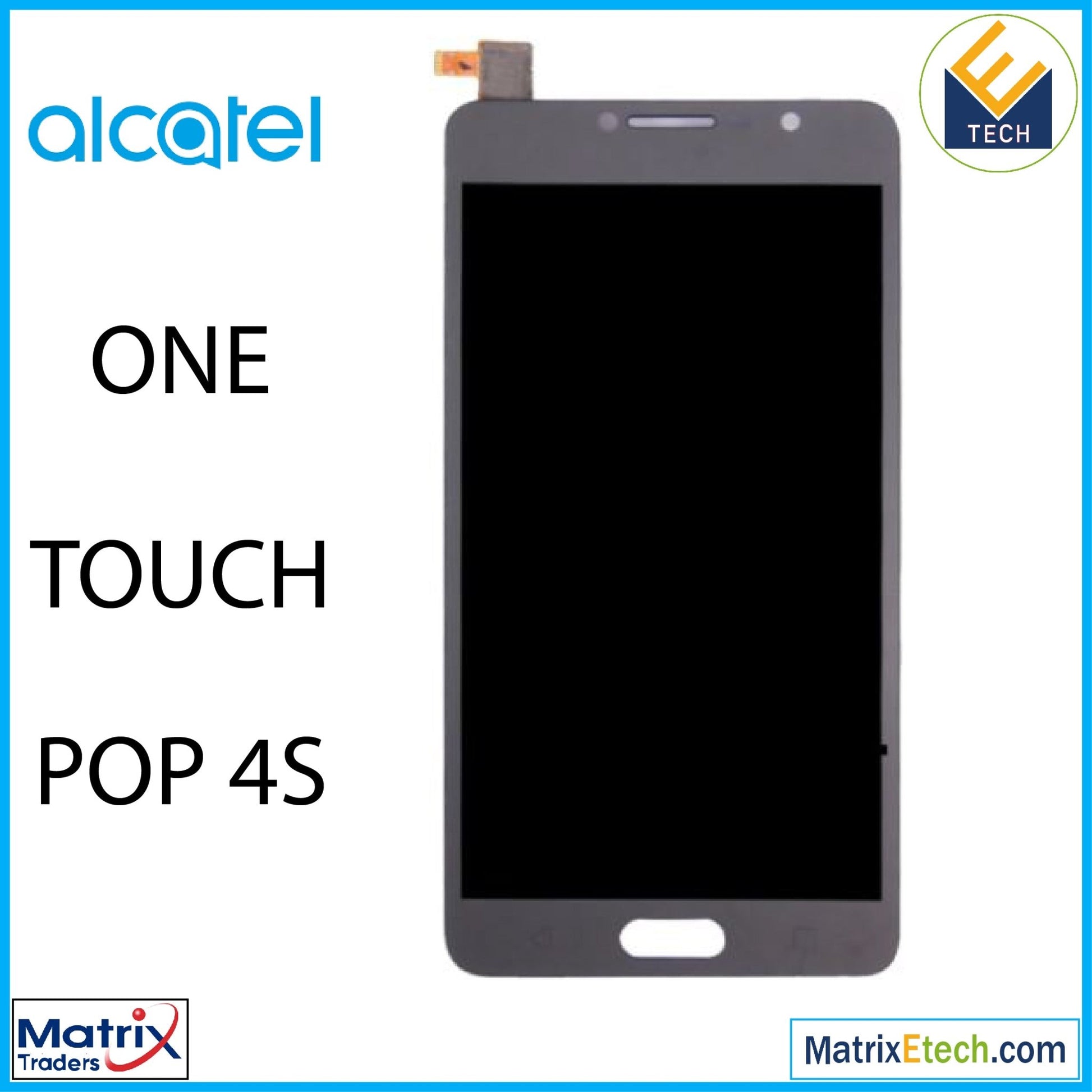 Alcatel One Touch Pop 4S LCD Assembly Without Frame (Refurbished) (All Colors) - Matrix Traders