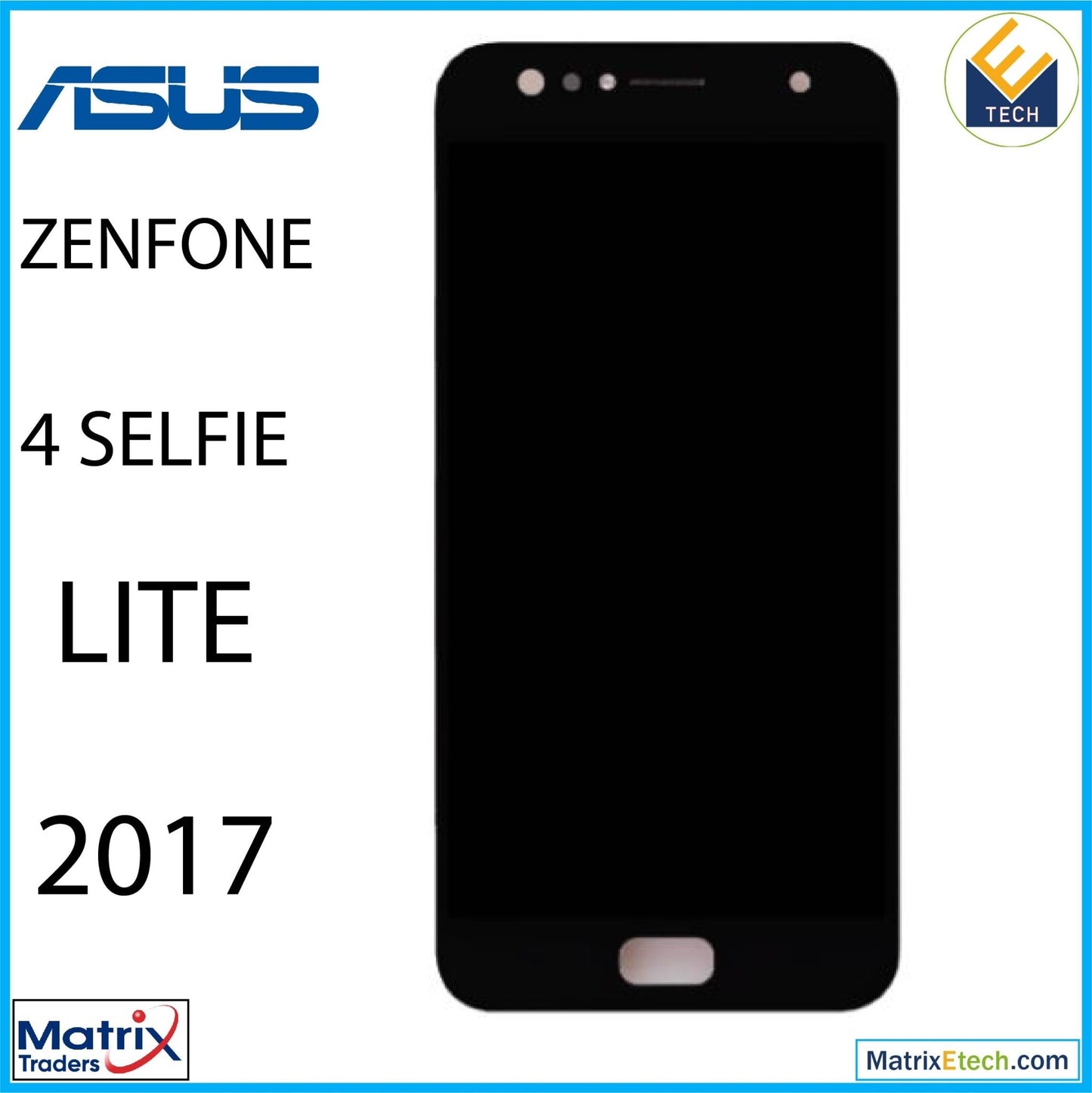 Asus ZenFone 4 Selfie Lite (ZB553KL 2017) LCD Assembly With Frame (Refurbished) (Black) - Matrix Traders