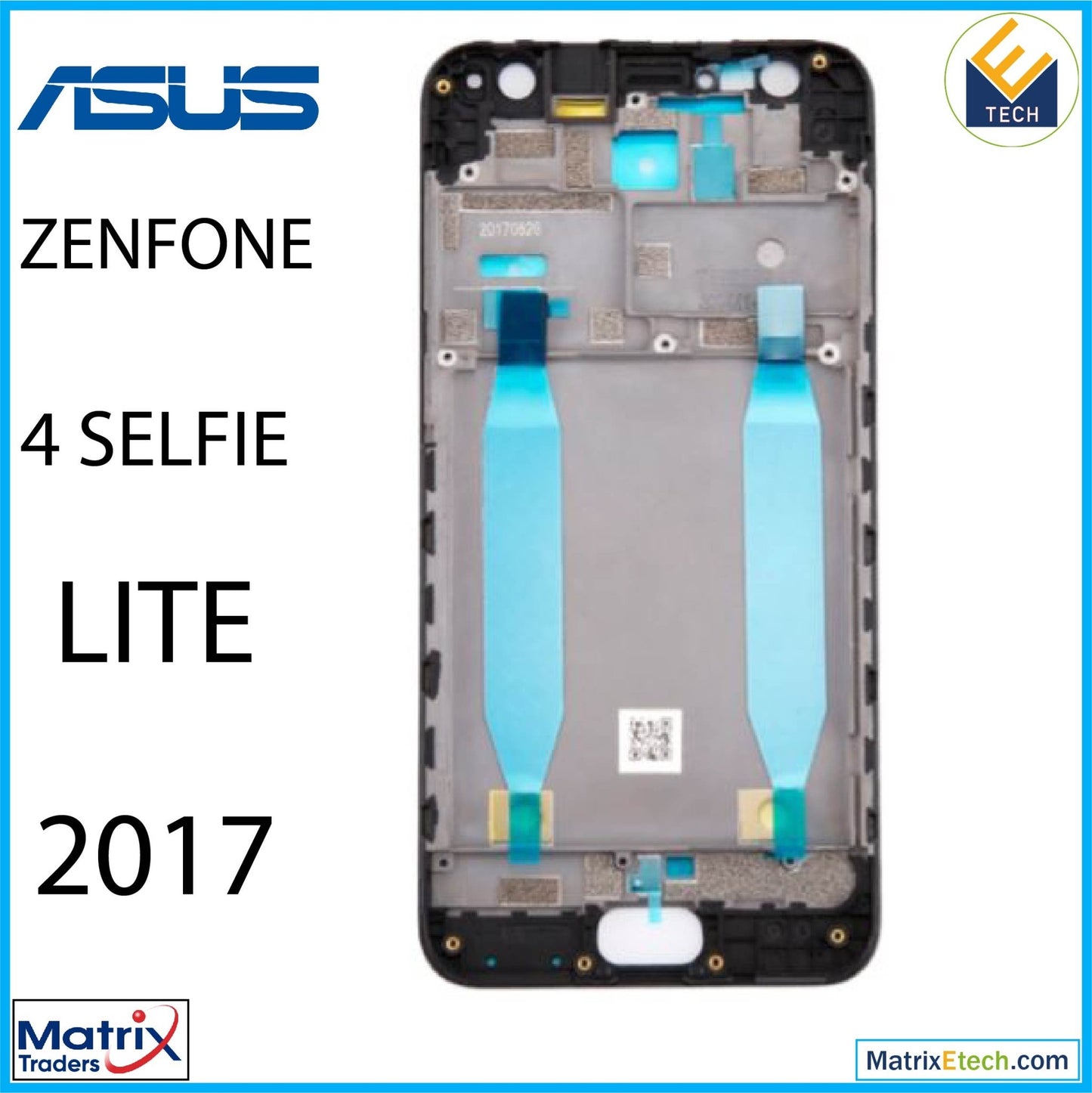 Asus ZenFone 4 Selfie Lite (ZB553KL 2017) LCD Assembly With Frame (Refurbished) (Black) - Matrix Traders