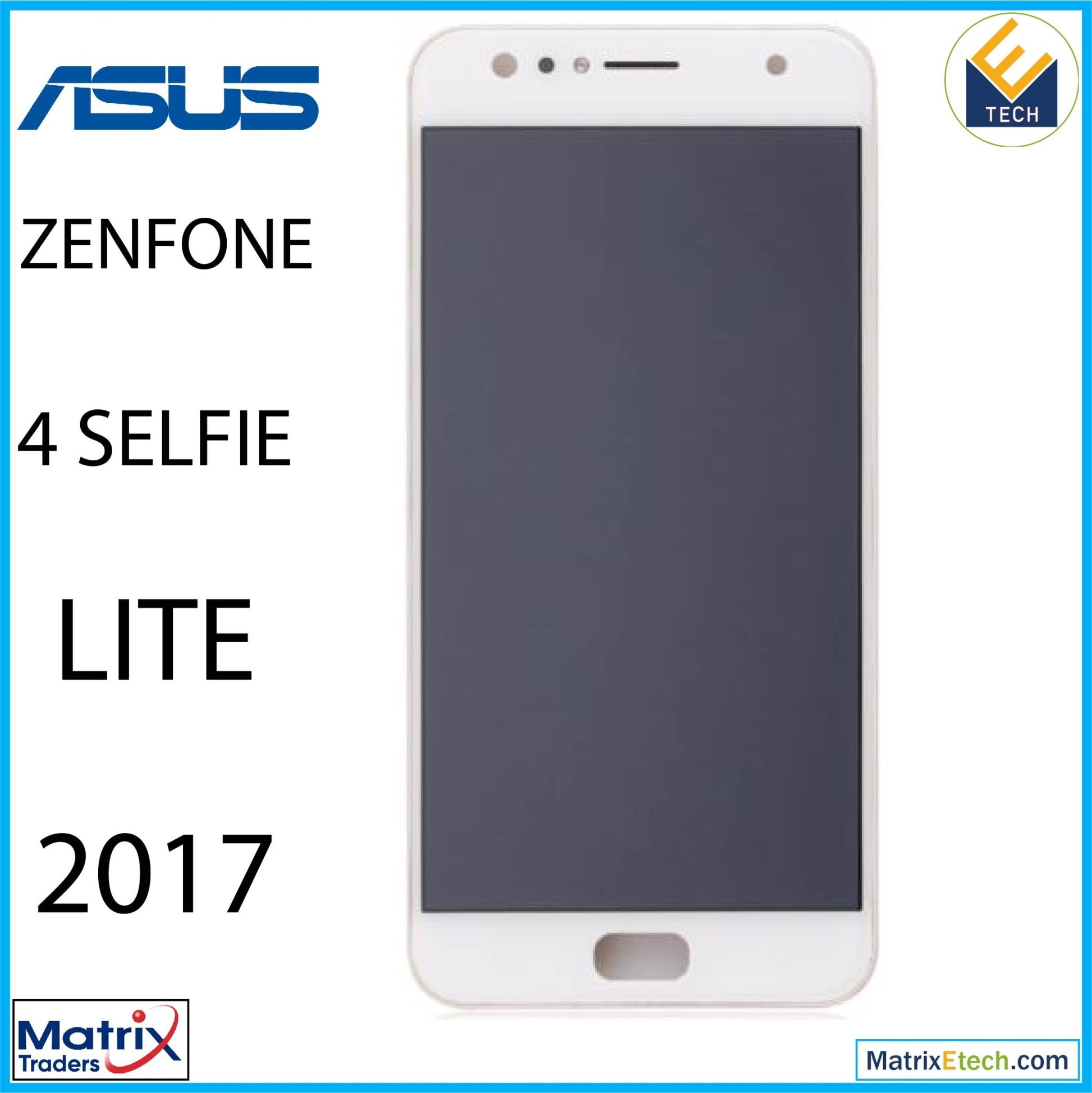 Asus ZenFone 4 Selfie Lite (ZB553KL 2017) LCD Assembly With Frame (Refurbished) (White) - Matrix Traders