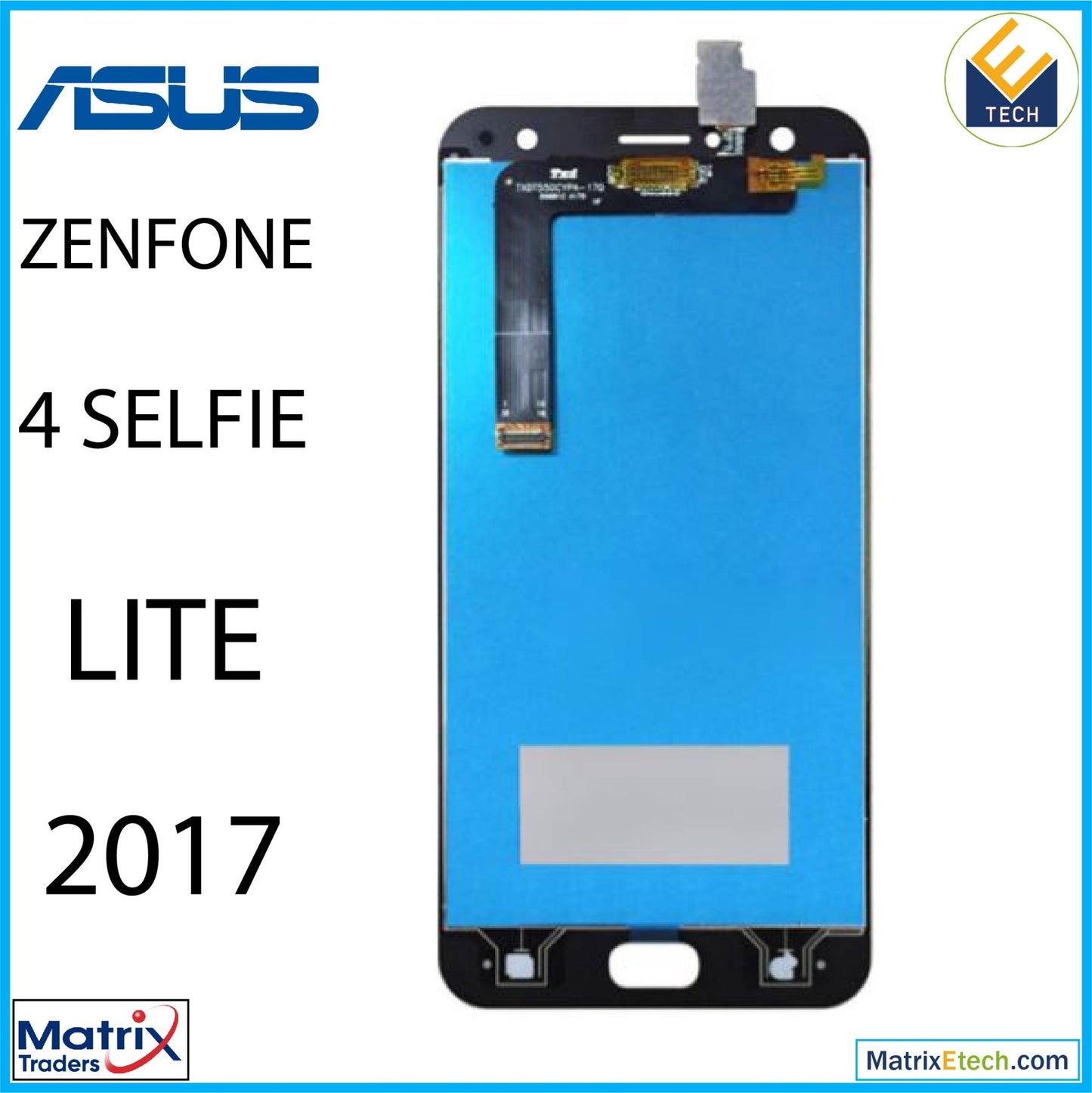 Asus ZenFone 4 Selfie Lite (ZB553KL 2017) LCD Assembly Without Frame (Refurbished) (Black) - Matrix Traders