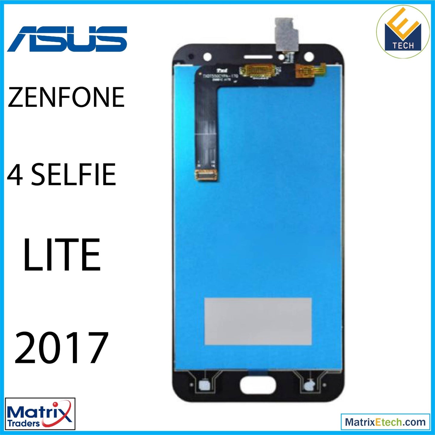 Asus ZenFone 4 Selfie Lite (ZB553KL 2017) LCD Assembly Without Frame (Refurbished) (White) - Matrix Traders