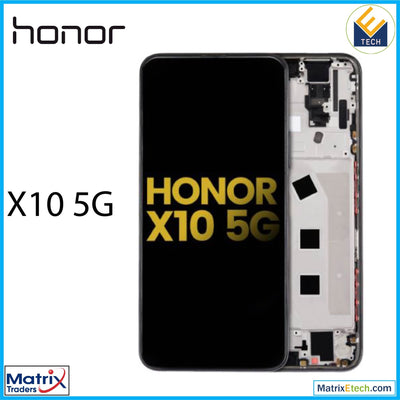 Honor X10 5G LCD Assembly With Frame (Refurbished) (Black) - Matrix Traders