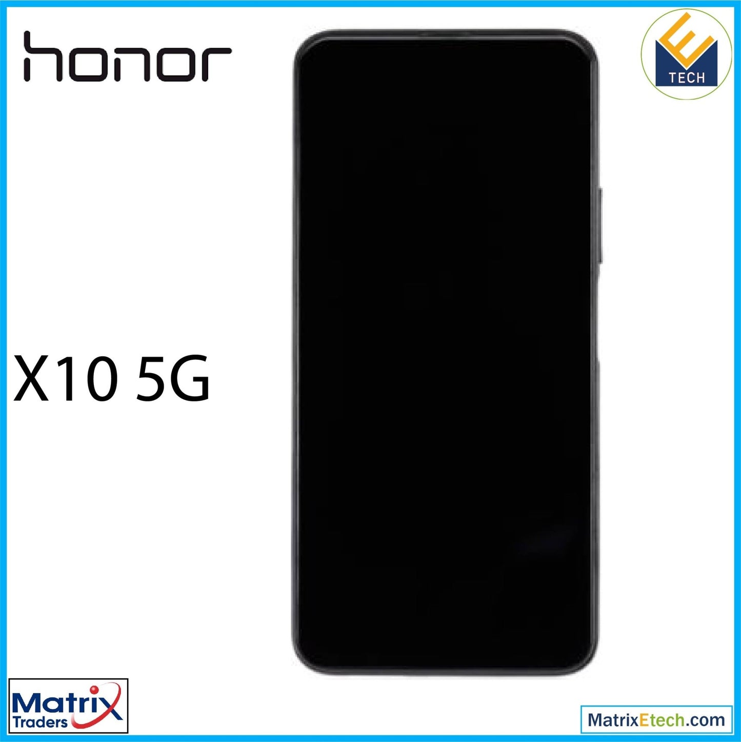 Honor X10 5G LCD Assembly With Frame (Refurbished) (Black) - Matrix Traders