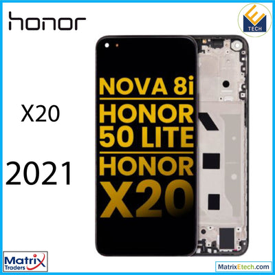 Honor X20 (2021) LCD Assembly With Frame (Refurbished) (Starry Black) - Matrix Traders