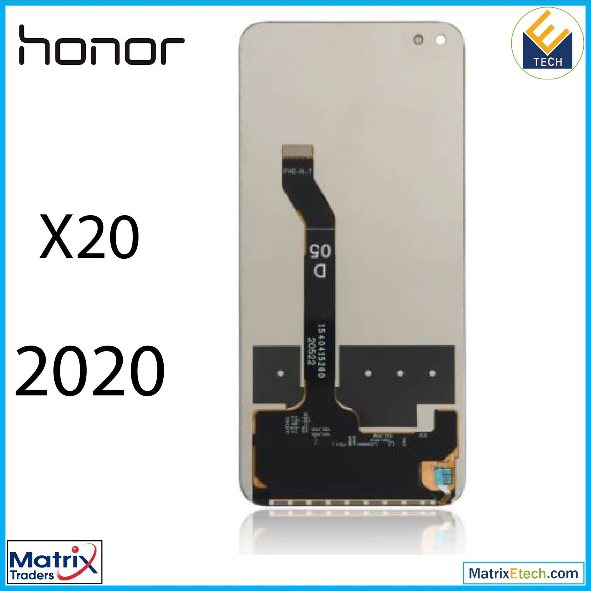 Honor X20 (2021) LCD Assembly Without Frame (Refurbished) (All Colors) - Matrix Traders