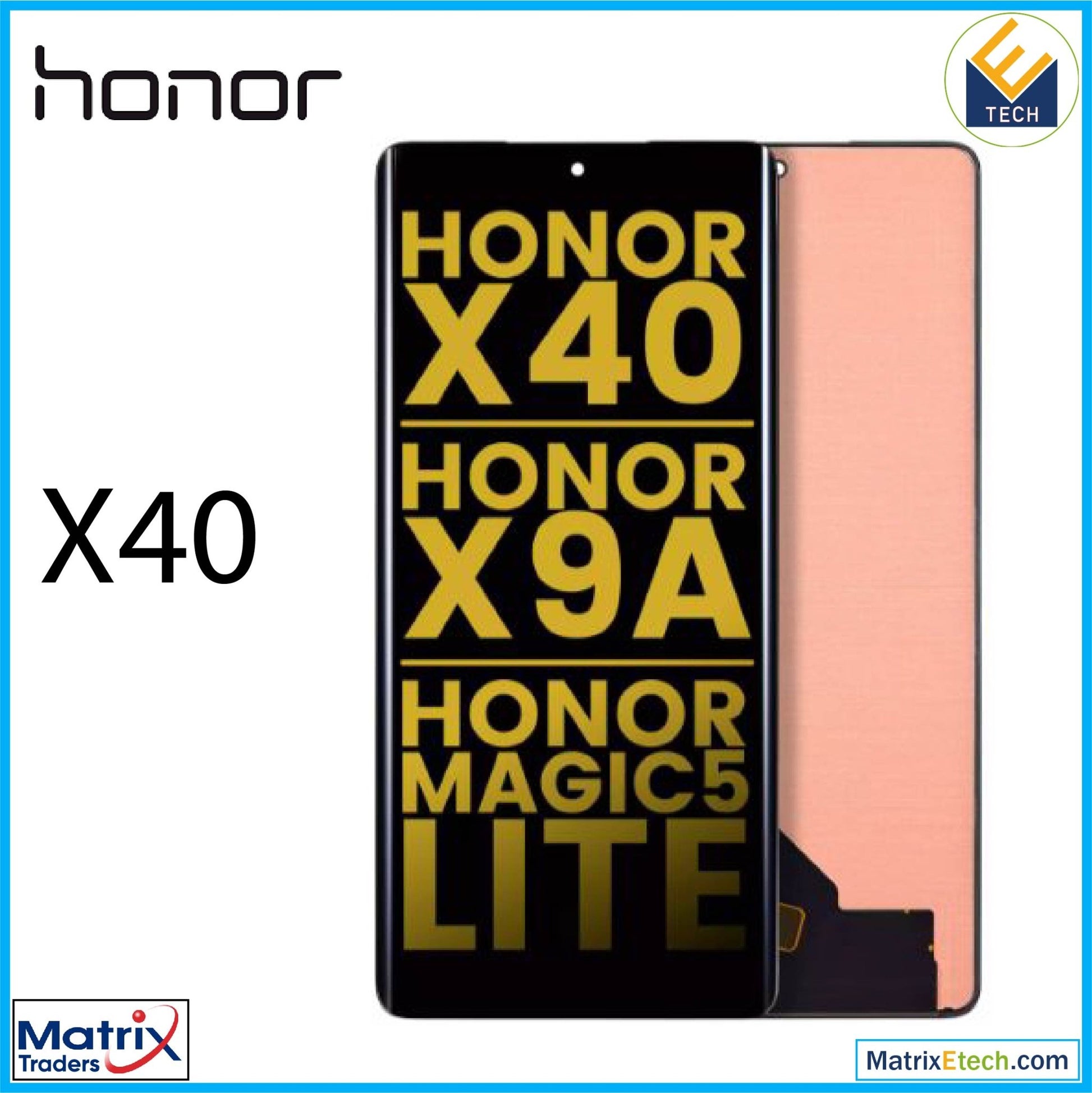 Honor X40 LED Assembly Without Frame (Refurbished) (All Colors) - Matrix Traders