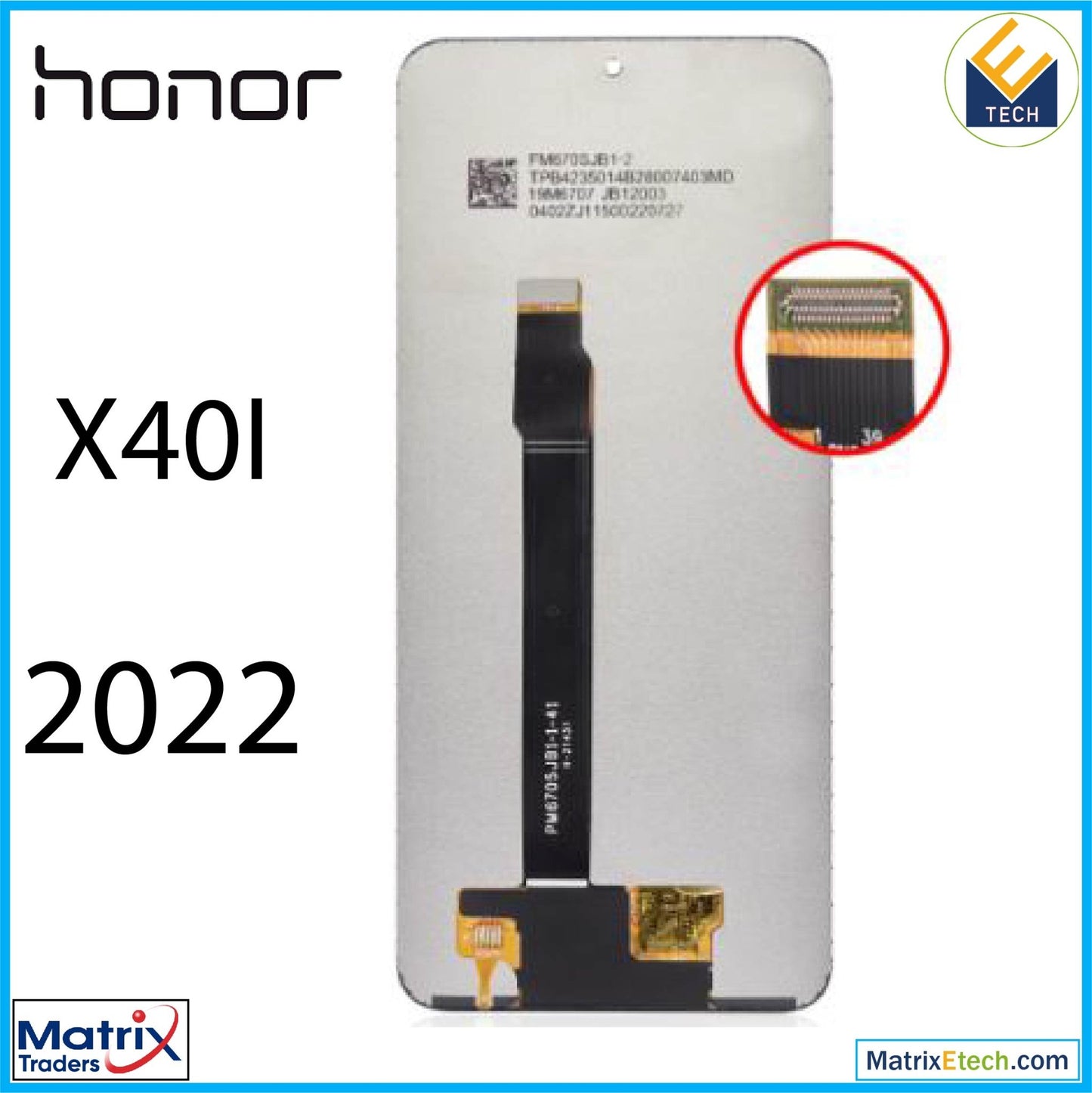 Honor X40i (2022) LCD Assembly Without Frame (Refurbished) (All Colors) - Matrix Traders