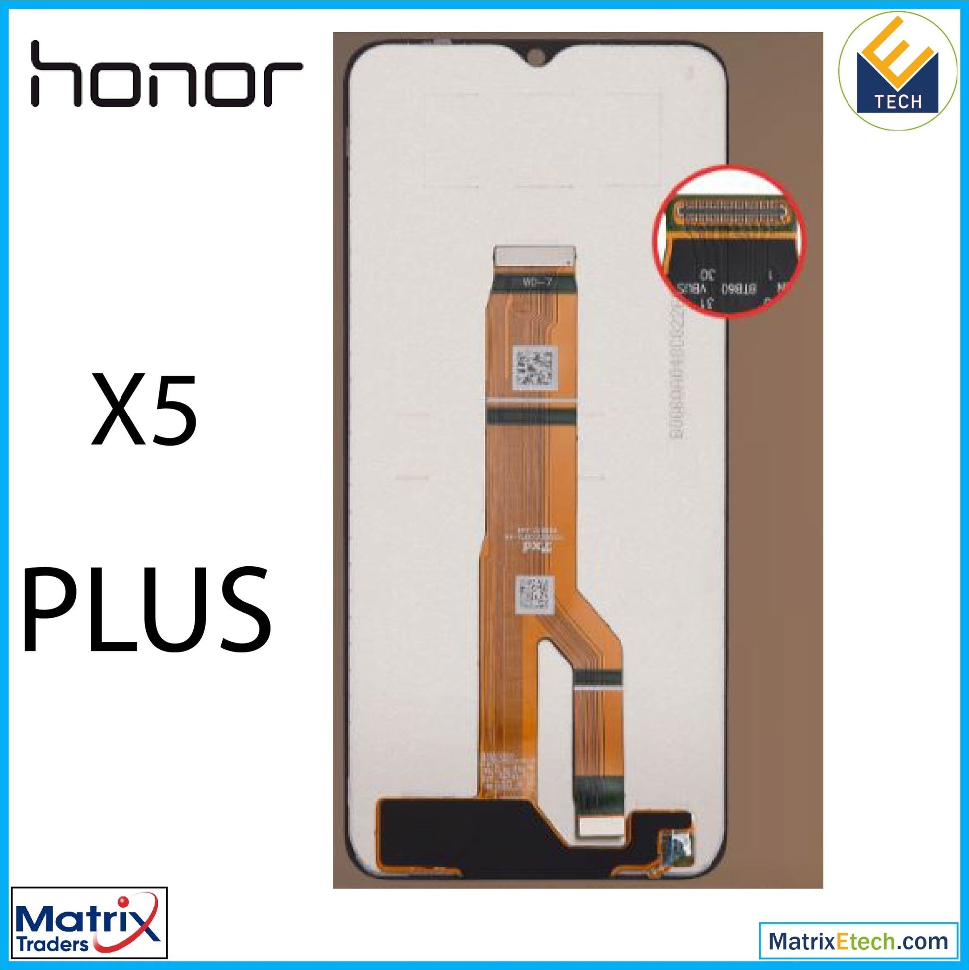 Honor X5 Plus LCD Assembly Without Frame (Refurbished) (All Colors) - Matrix Traders