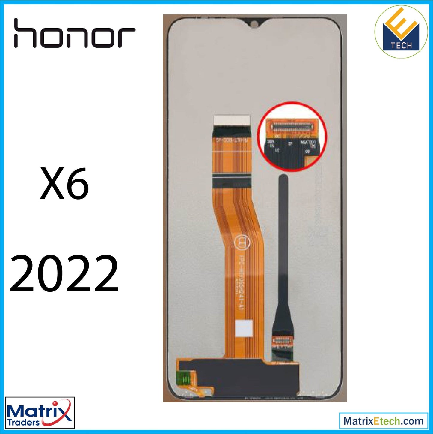 Honor X6 (2022) LCD Assembly Without Frame (Refurbished) (All Colors) - Matrix Traders