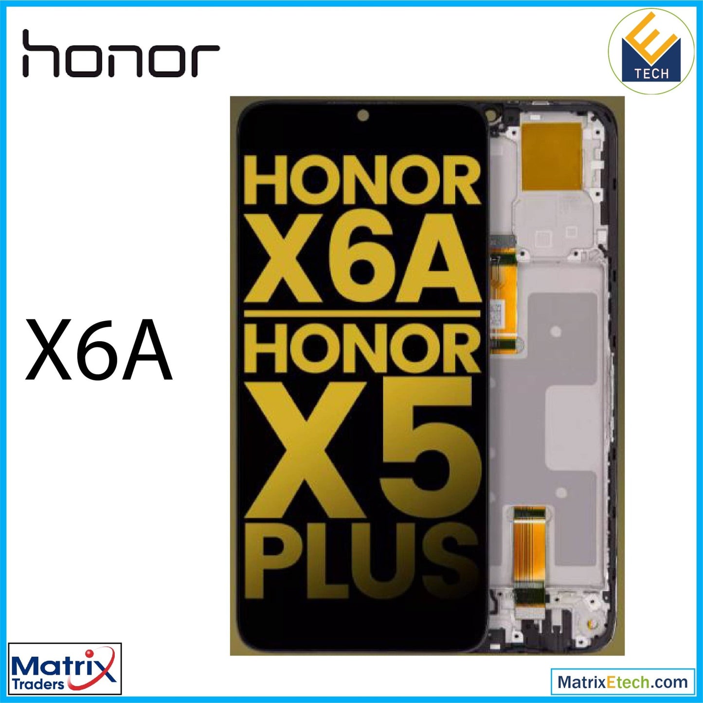 Honor X6A LCD Assembly With Frame (Refurbished) (All Colors) - Matrix Traders