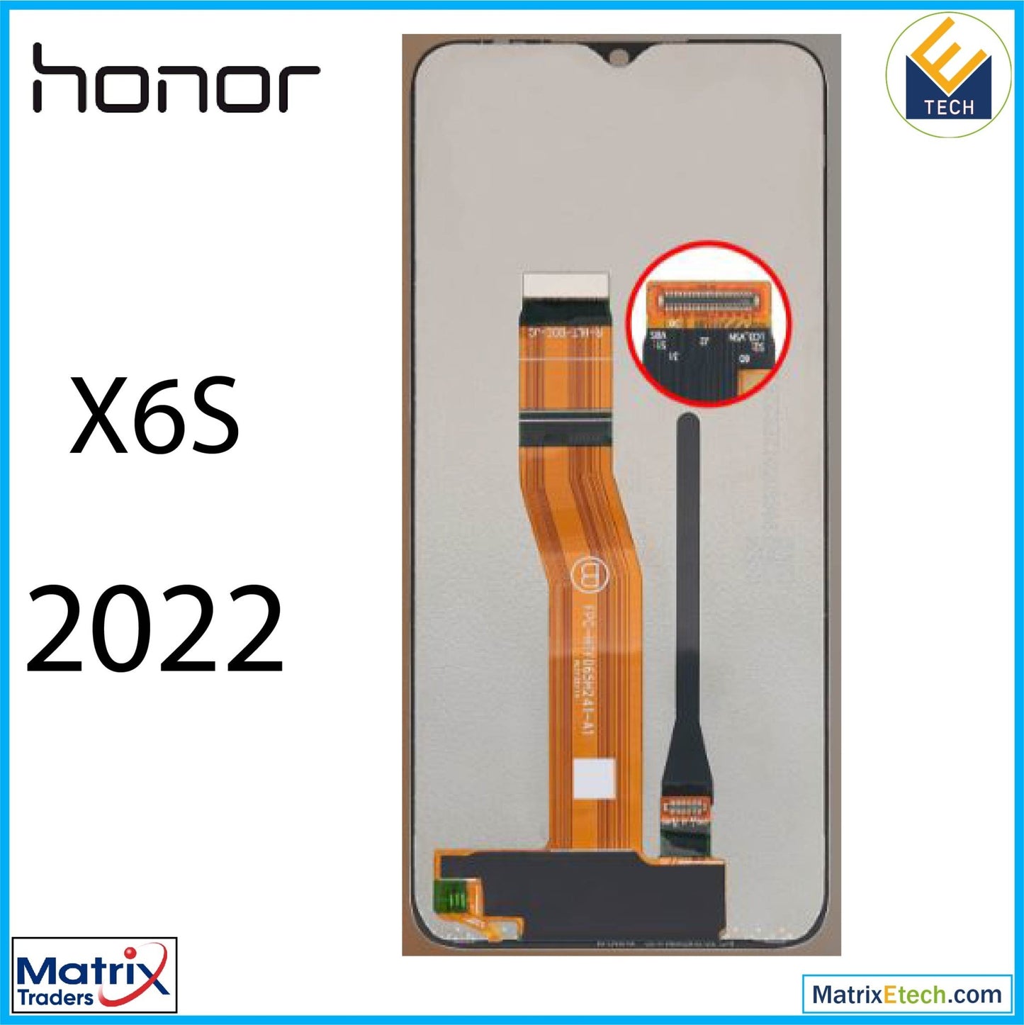 Honor X6S (2022) LCD Assembly Without Frame (Refurbished) (All Colors) - Matrix Traders