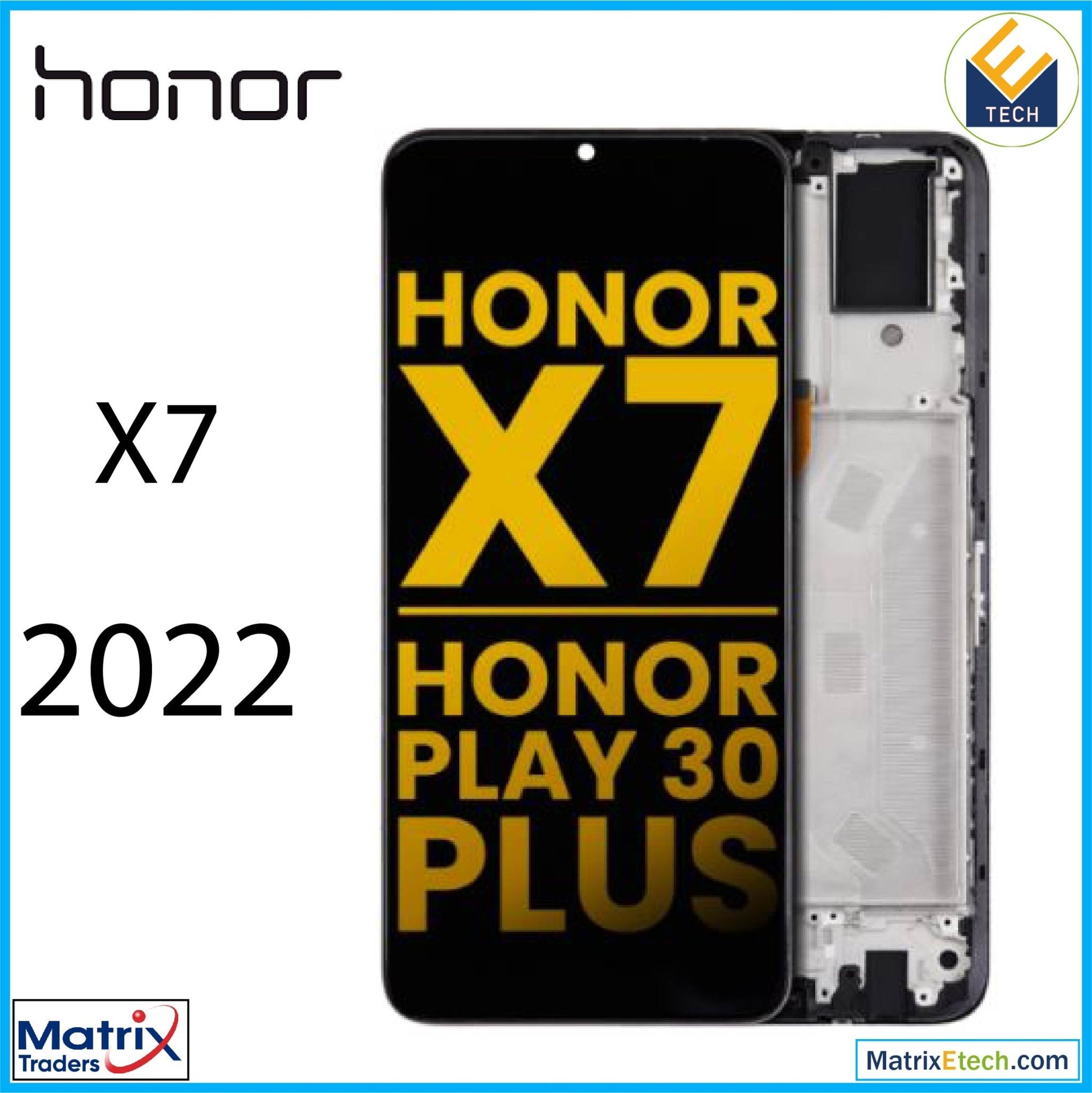 Honor X7 (2022) LCD Assembly With Frame (Refurbished) (All Colors) - Matrix Traders