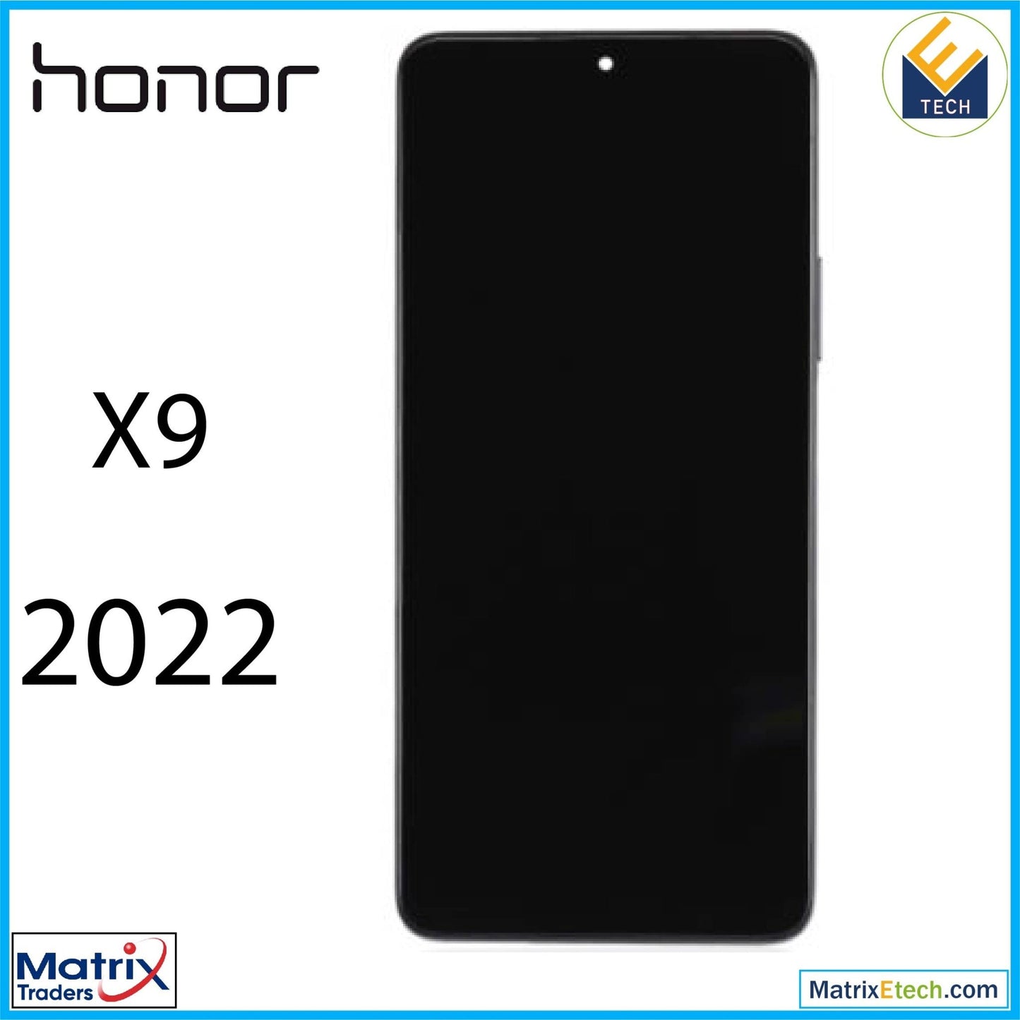 Honor X9 (2022) LCD Assembly With Frame (Refurbished) (Midnight Black) - Matrix Traders