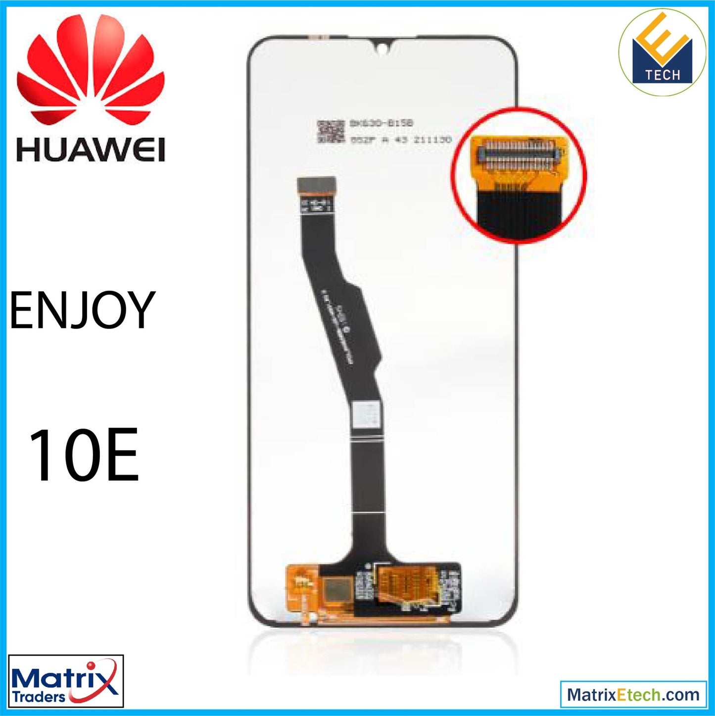 Huawei Enjoy 10e LCD Assembly Without Frame (Refurbished) (All Colors) - Matrix Traders