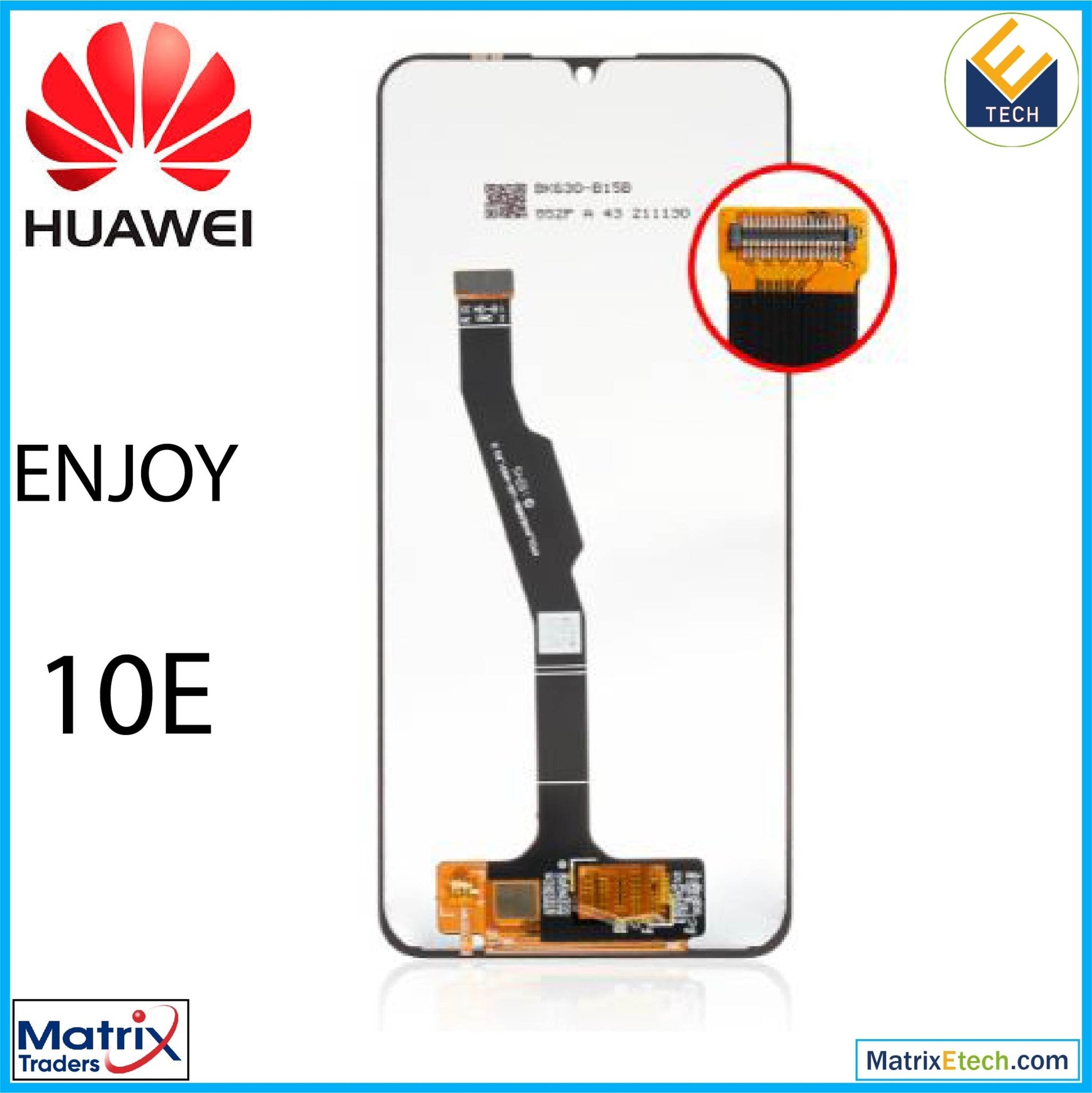 Huawei Enjoy 10e LCD Assembly Without Frame (Refurbished) (All Colors) - Matrix Traders