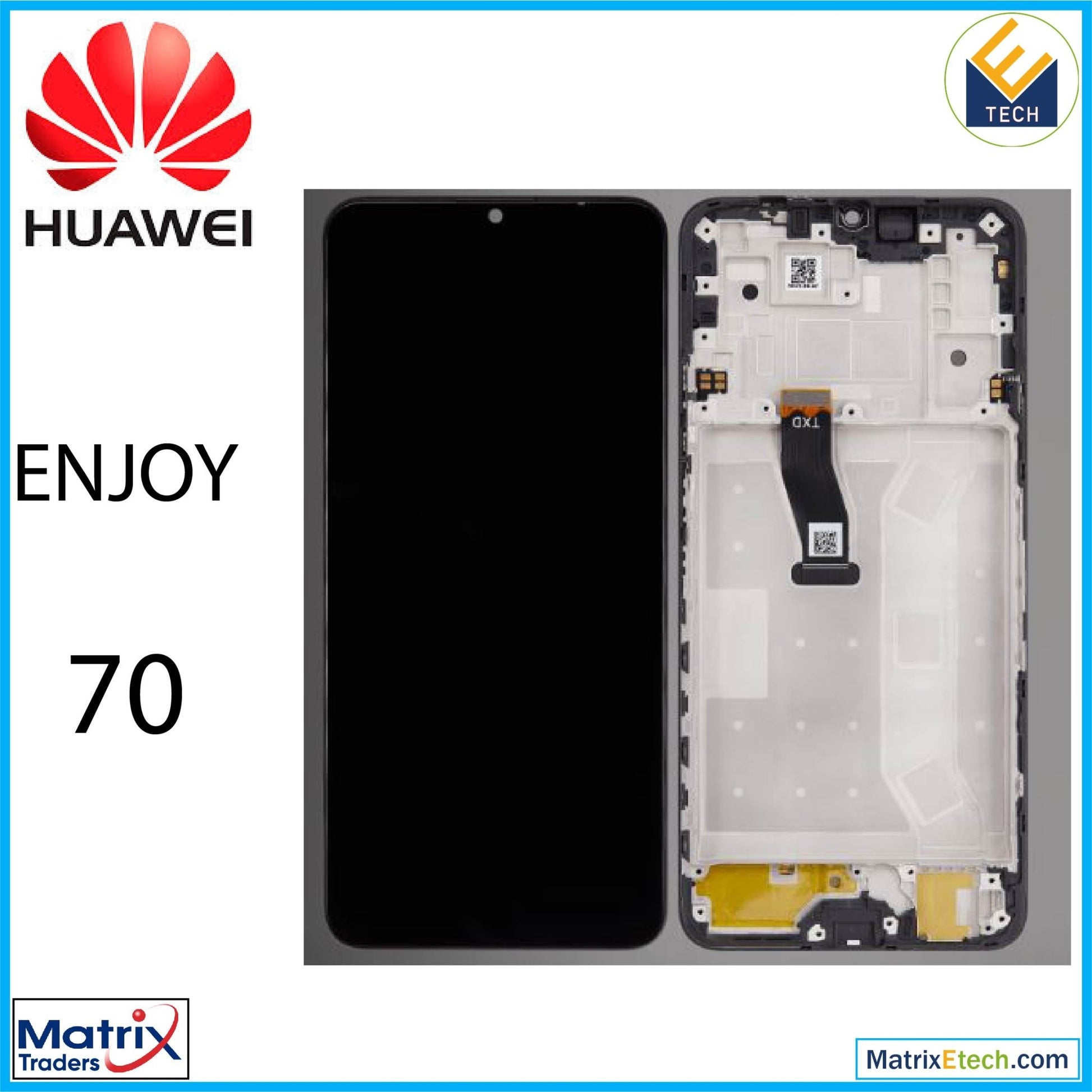 Huawei Enjoy 70 LCD Assembly Without Frame (Refurbished) (All Colors) - Matrix Traders