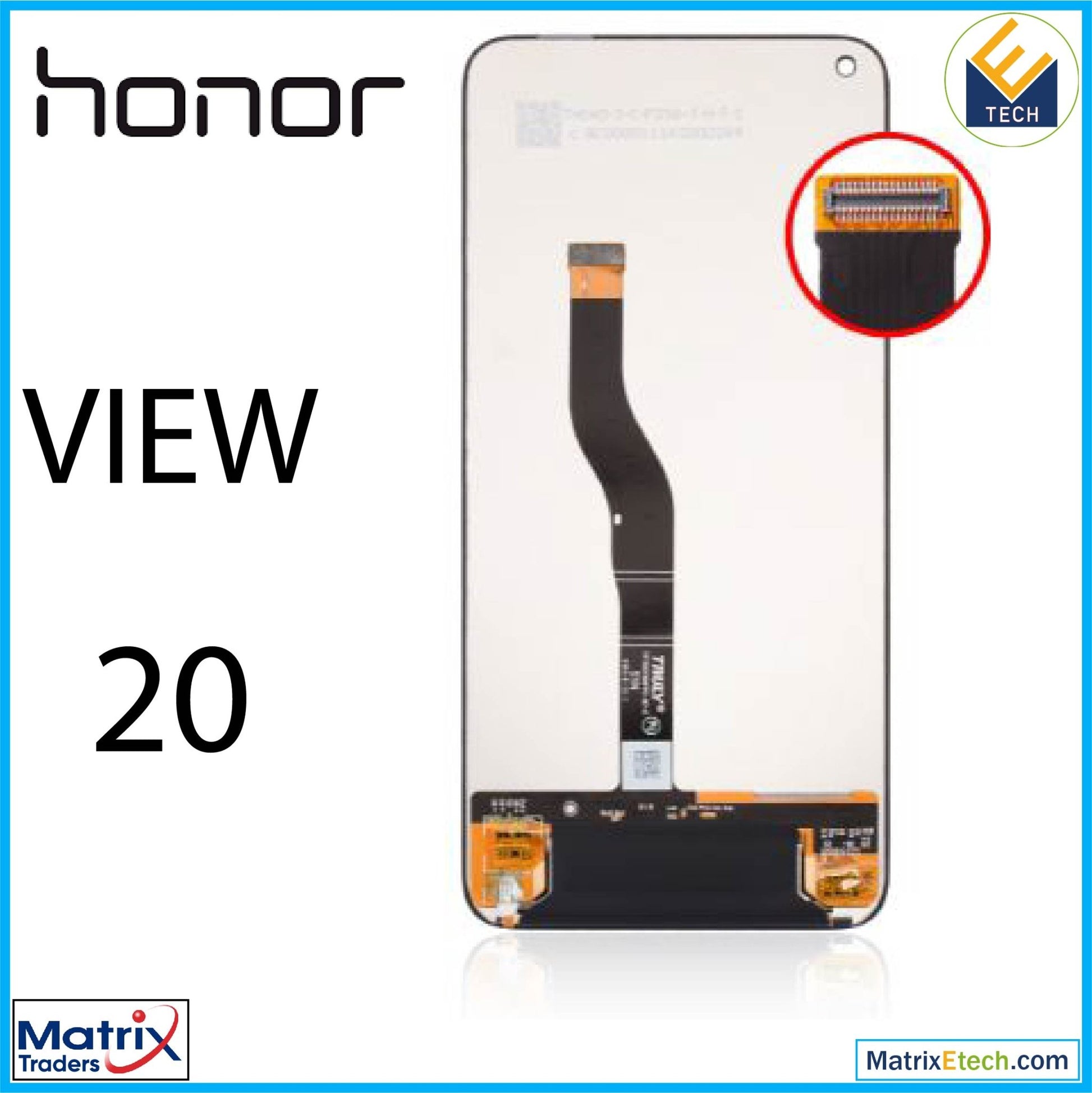 Huawei Honor View 20 LCD Assembly Without Frame (Refurbished) (Black) - Matrix Traders