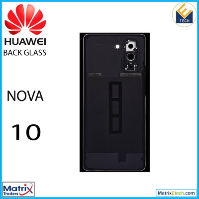 Huawei Nova 10 Back cover Glass With Camera Lens (Black) - Matrix Traders