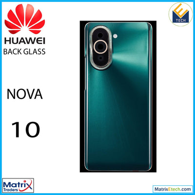 Huawei Nova 10 Back cover Glass With Camera Lens (Green) - Matrix Traders