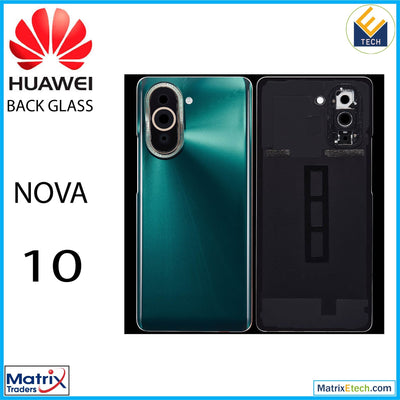 Huawei Nova 10 Back cover Glass With Camera Lens (Green) - Matrix Traders