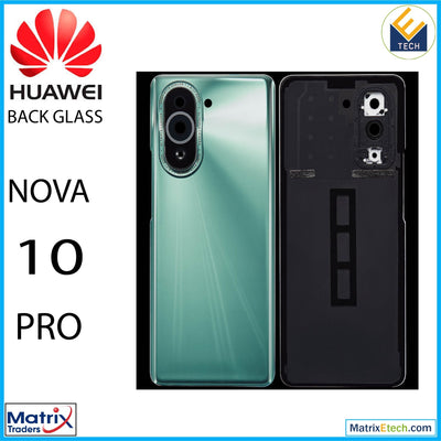 Huawei Nova 10 Pro Back cover Glass With Camera Lens (Green) - Matrix Traders