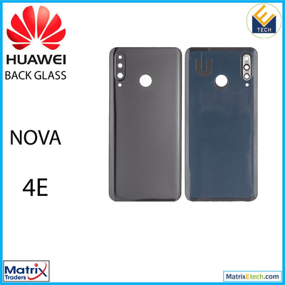 Huawei Nova 4E Back cover Glass With Camera Lens (6GB RAM Without Logo) (Midnight Black) - Matrix Traders