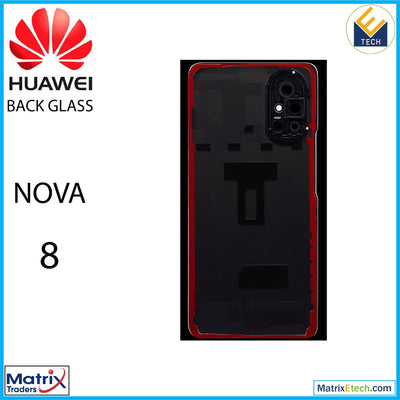 Huawei Nova 8 Back cover Glass With Camera Lens (Silver) - Matrix Traders