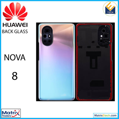 Huawei Nova 8 Back cover Glass With Camera Lens (Silver) - Matrix Traders