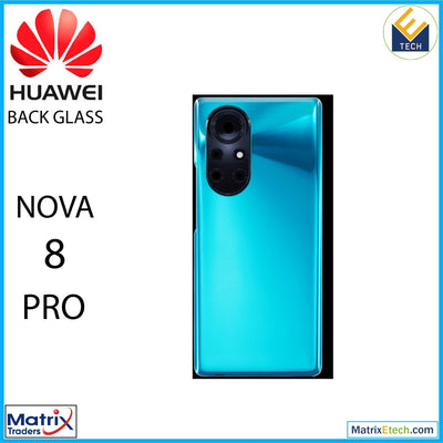 Huawei Nova 8 Pro Back cover Glass With Camera Lens (Green) - Matrix Traders