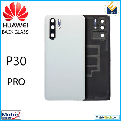 Huawei P30 Pro Back cover Glass With Camera Lens (Pearl White) - Matrix Traders